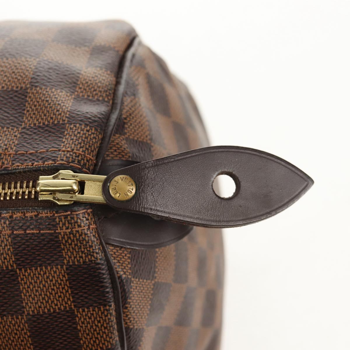 LOUIS VUITTON Damier Ebene Speedy 30 Hand Bag N41364 LV Auth TR176