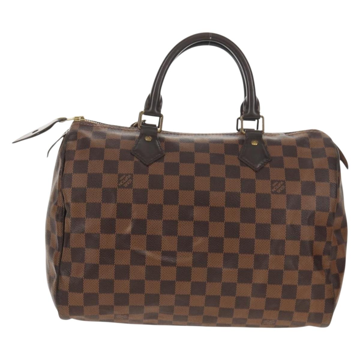 LOUIS VUITTON Damier Ebene Speedy 30 Hand Bag N41364 LV Auth TR176