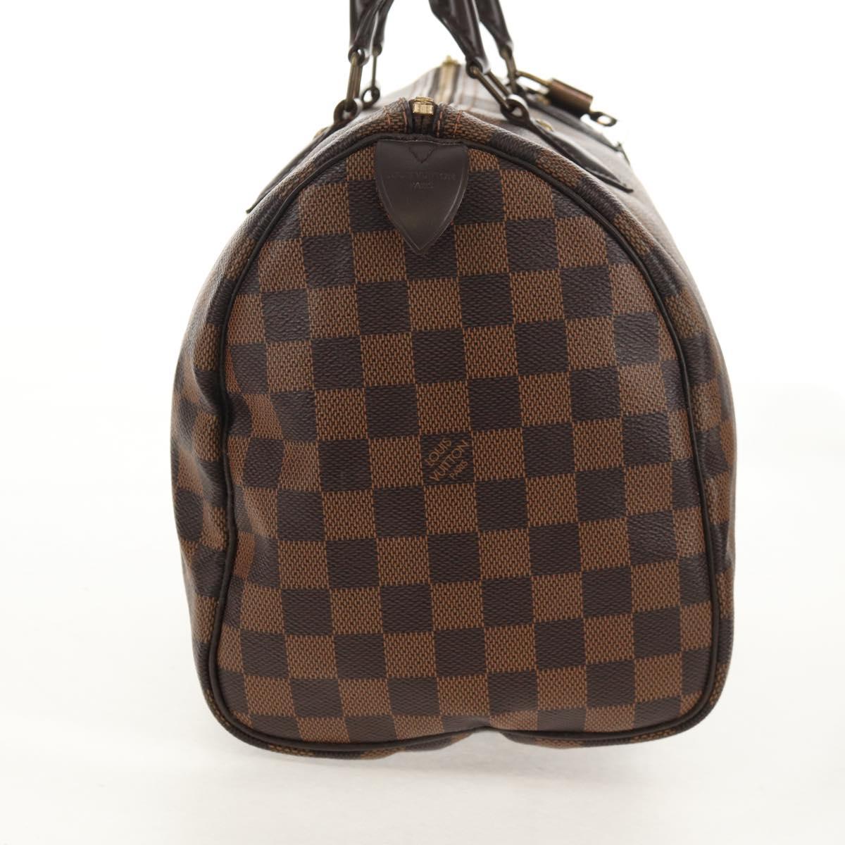 LOUIS VUITTON Damier Ebene Speedy 30 Hand Bag N41364 LV Auth TR176