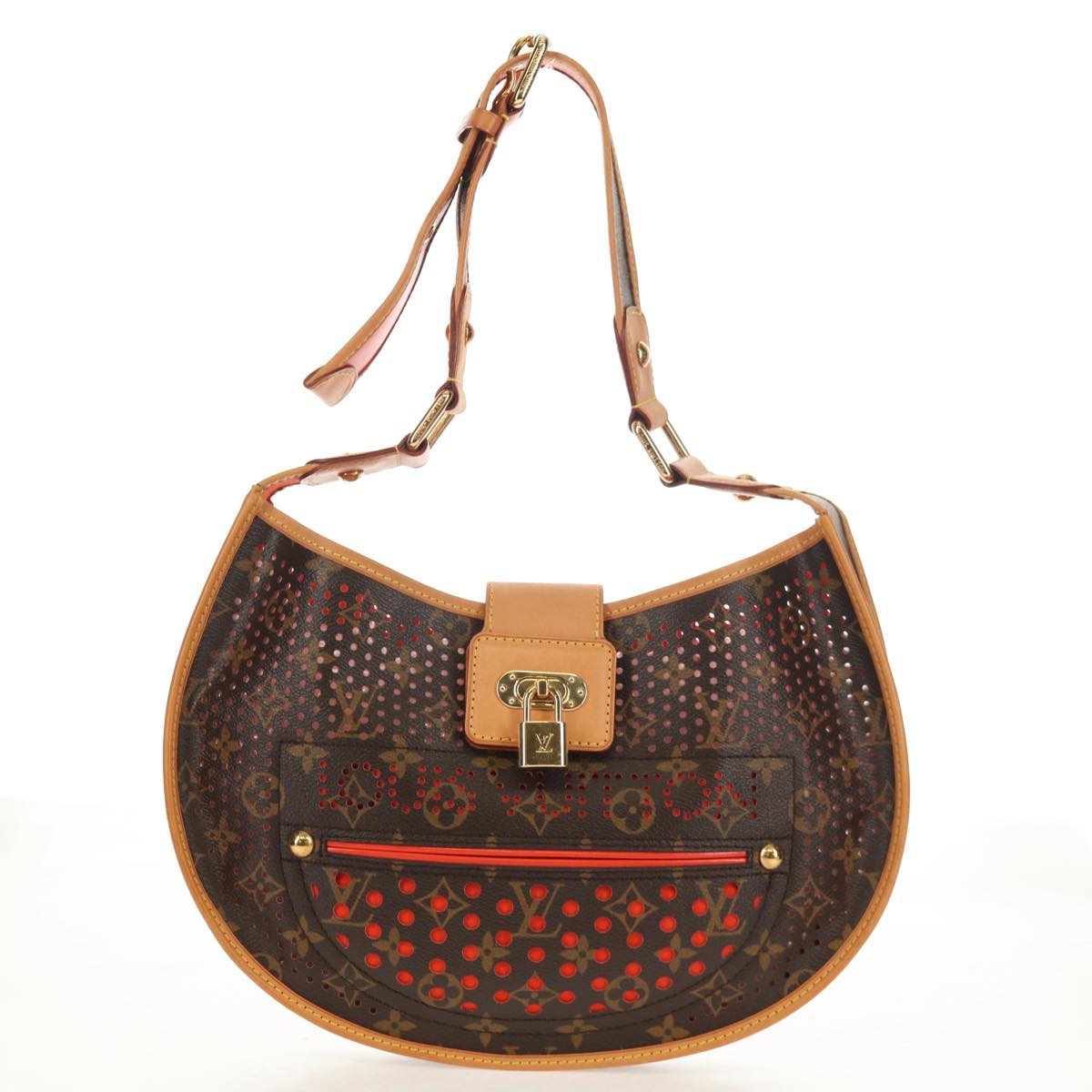 LOUIS VUITTON Monogram Perfo Dumi Lynne Shoulder Bag M95178 LV Auth TR185