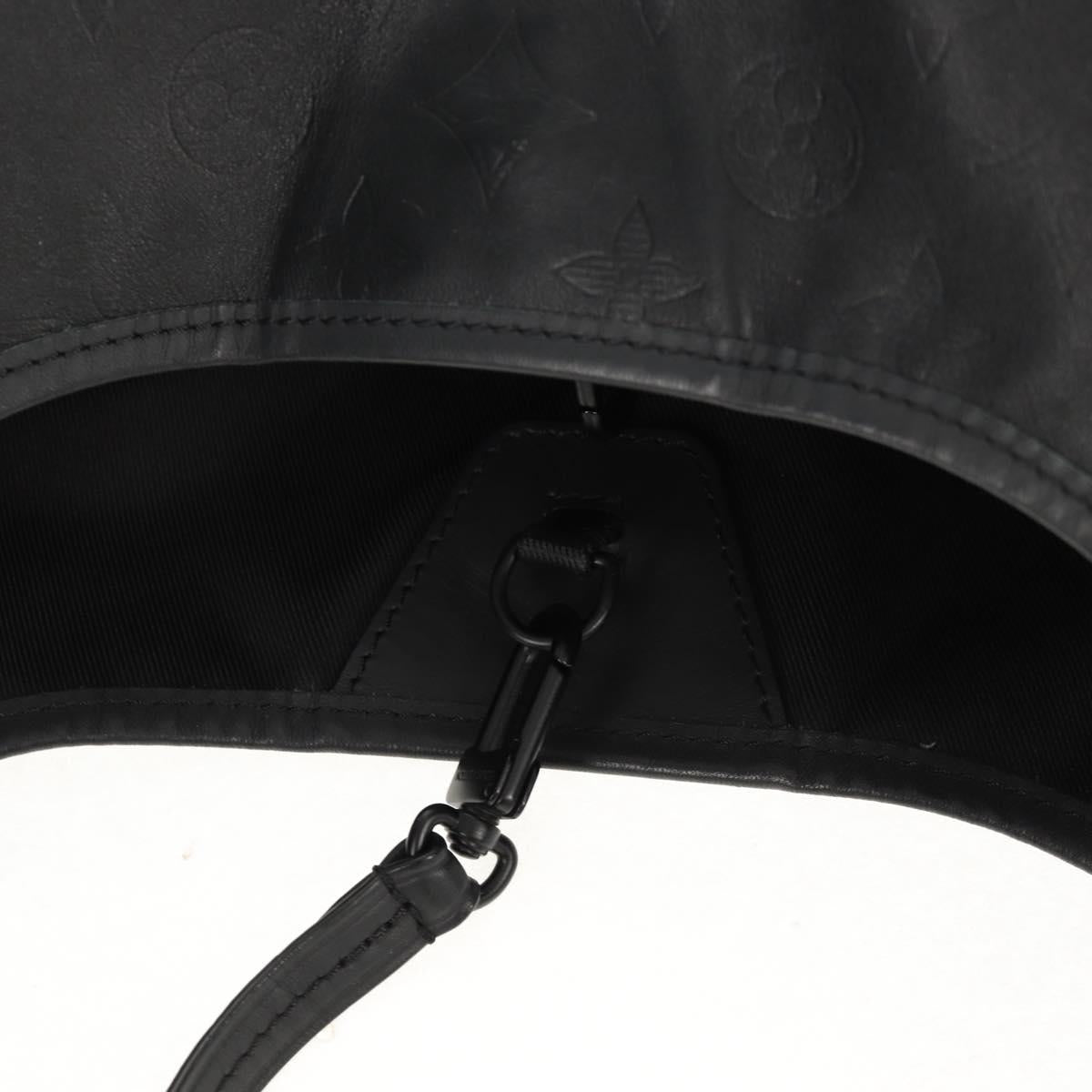LOUIS VUITTON Monogram Shadow Tote Bag Black M43679 LV Auth TR218