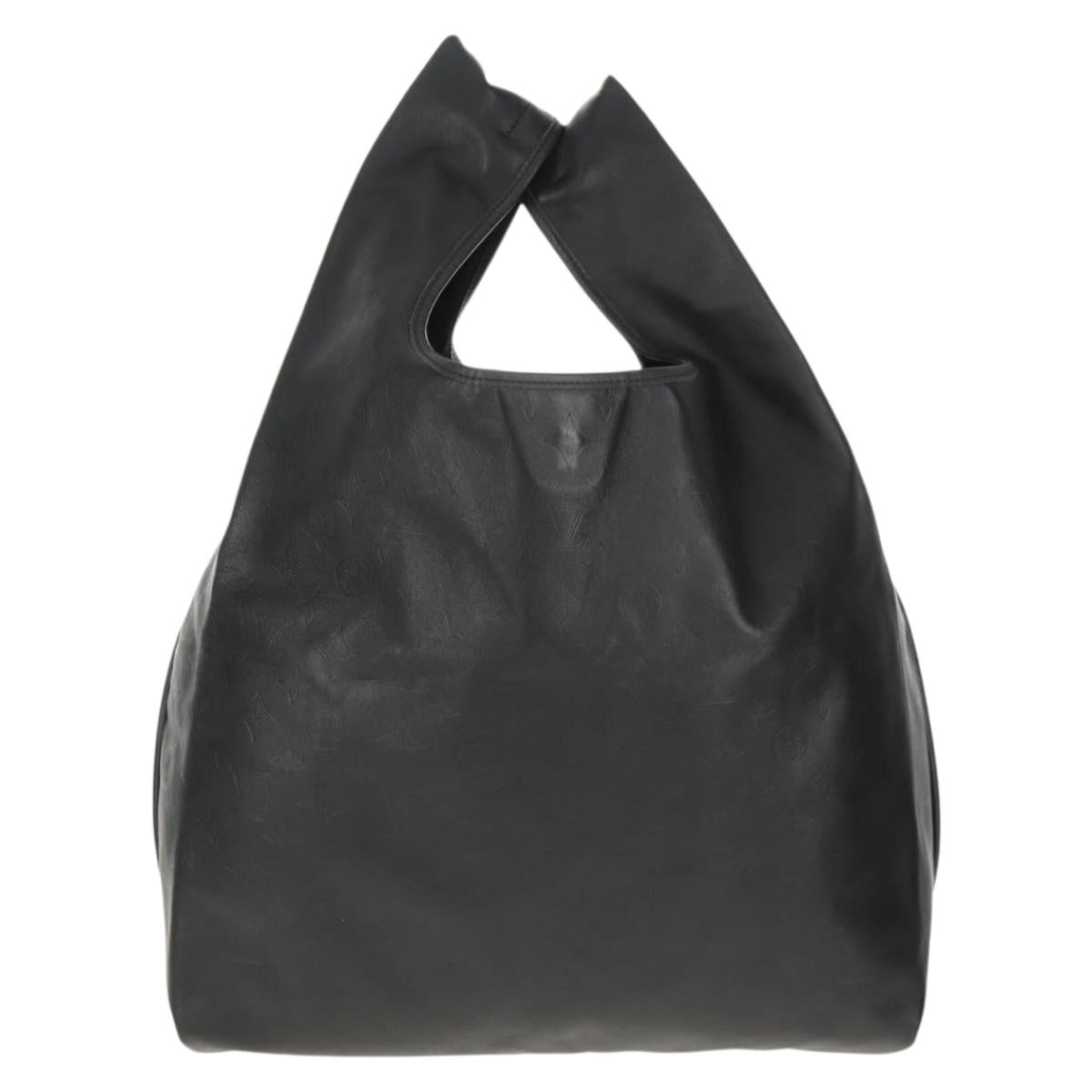 LOUIS VUITTON Monogram Shadow Tote Bag Black M43679 LV Auth TR218