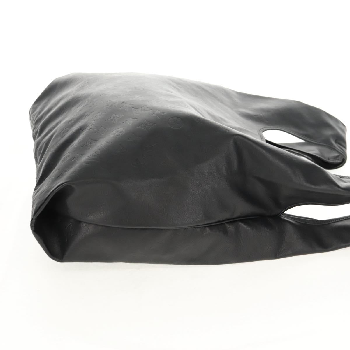 LOUIS VUITTON Monogram Shadow Tote Bag Black M43679 LV Auth TR218