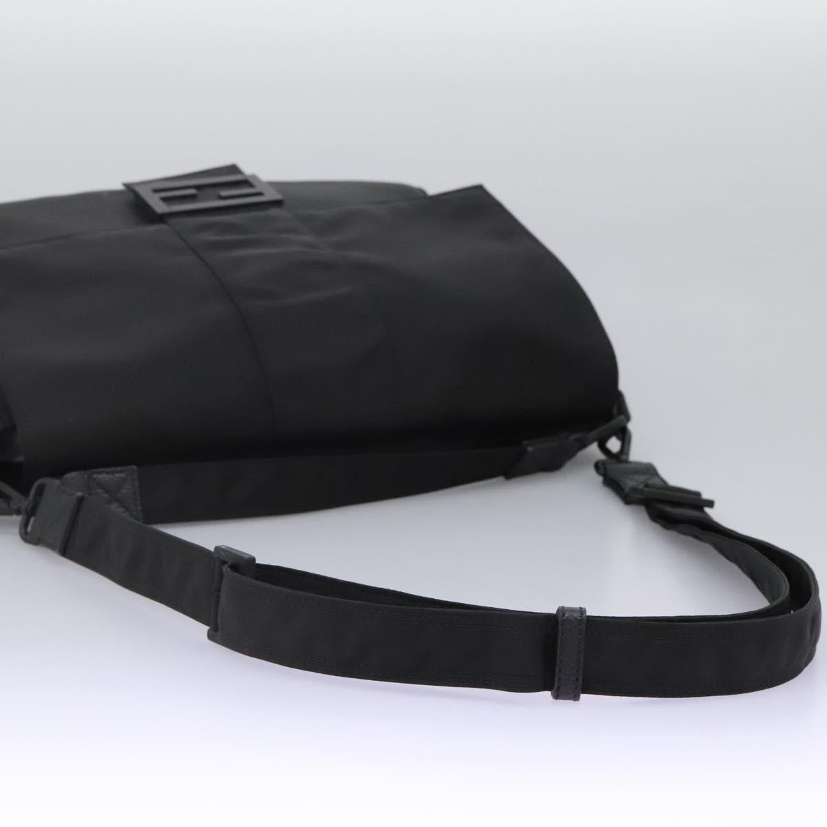 FENDI Shoulder Bag Nylon 2way Black Auth TR24