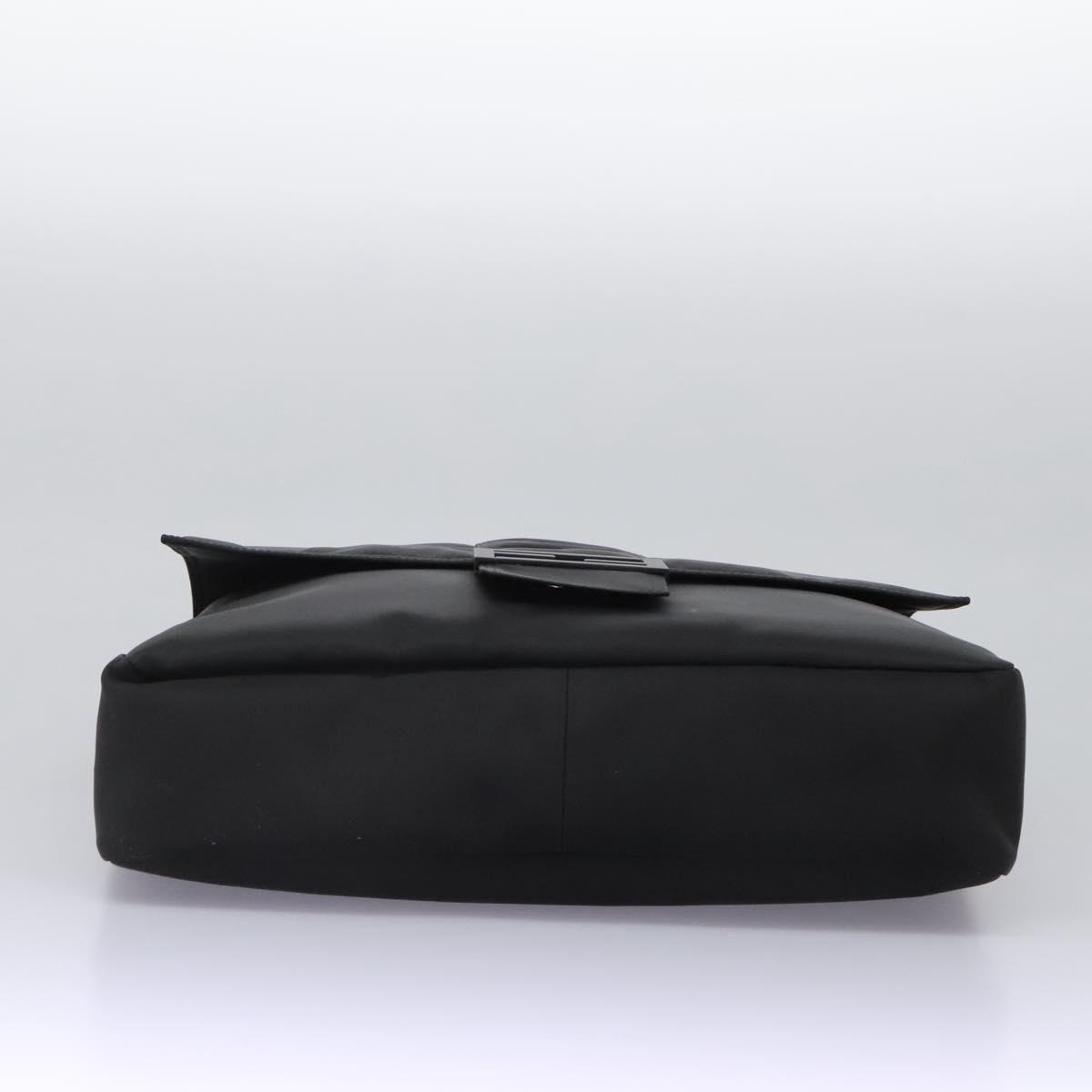 FENDI Shoulder Bag Nylon 2way Black Auth TR24