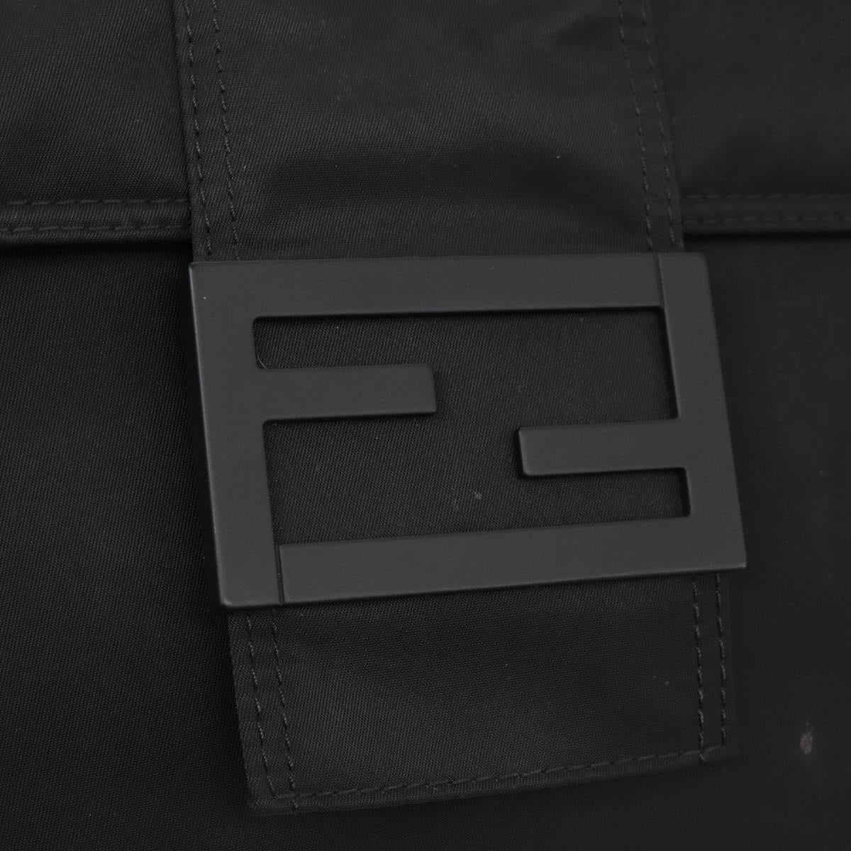 FENDI Shoulder Bag Nylon 2way Black Auth TR24