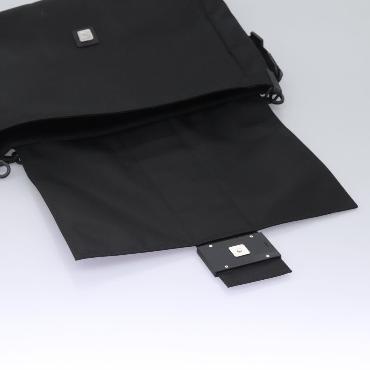 FENDI Shoulder Bag Nylon 2way Black Auth TR24