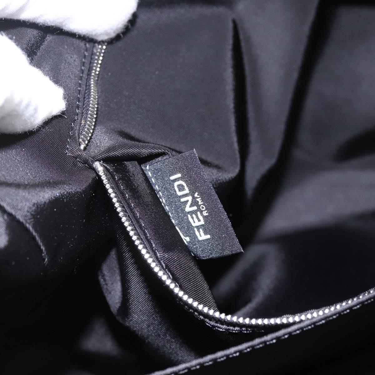 FENDI Shoulder Bag Nylon 2way Black Auth TR24
