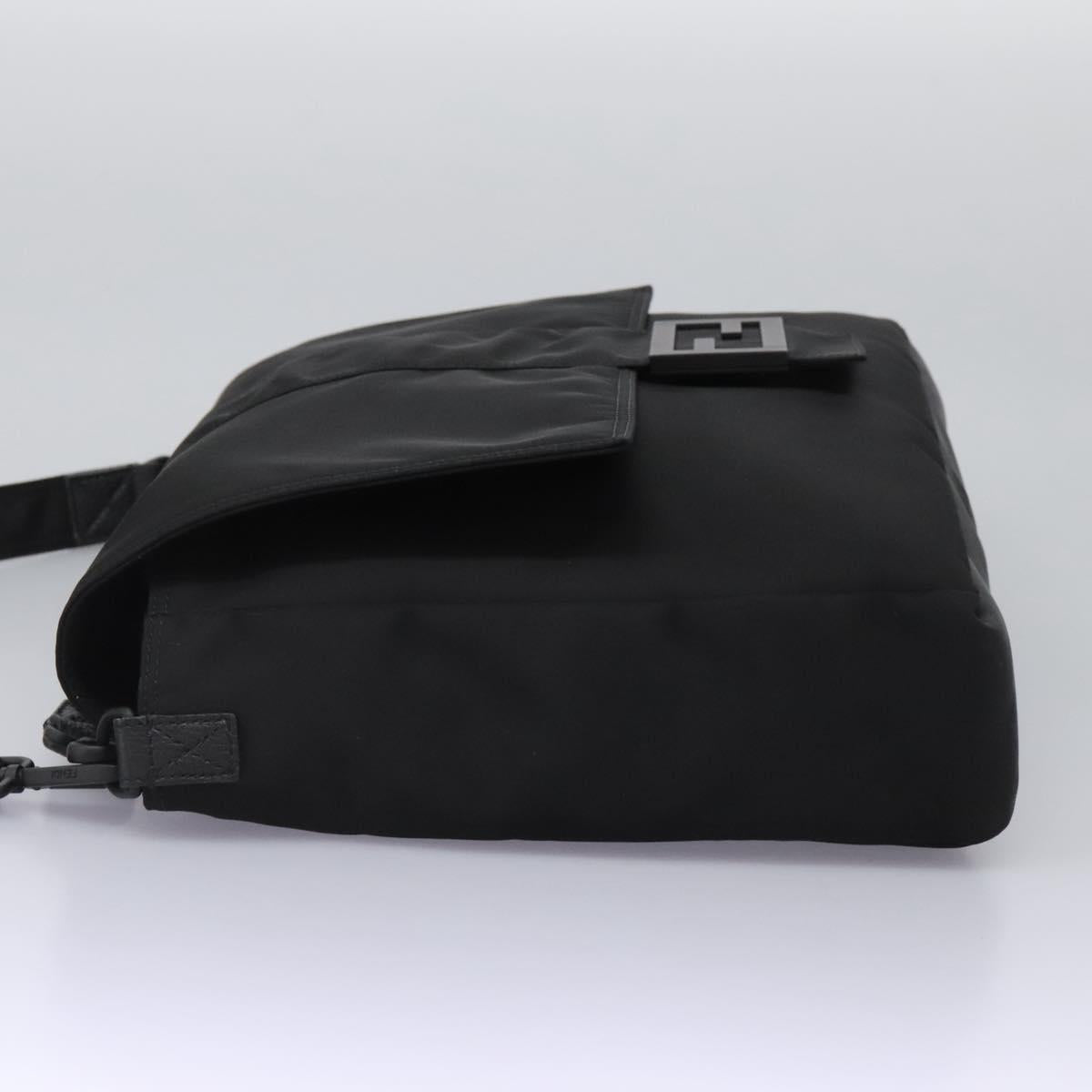 FENDI Shoulder Bag Nylon 2way Black Auth TR24