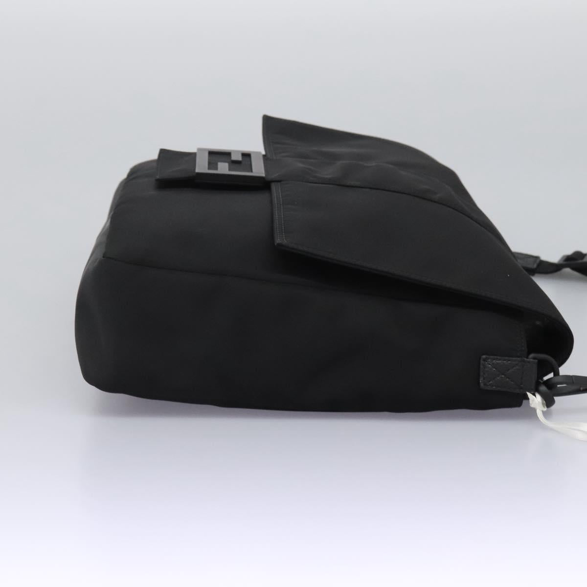 FENDI Shoulder Bag Nylon 2way Black Auth TR24