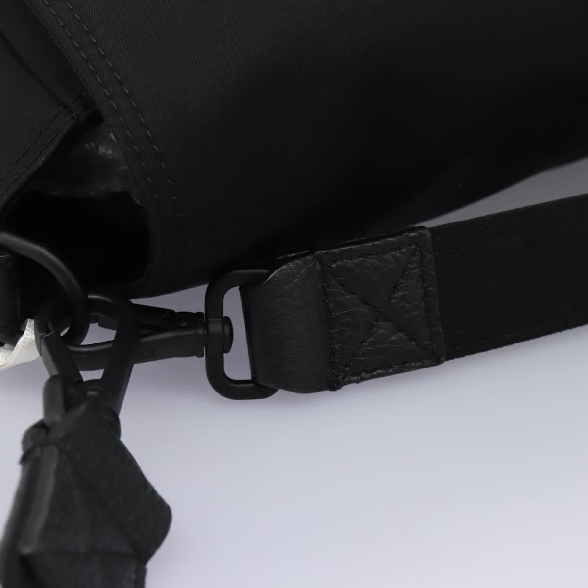 FENDI Shoulder Bag Nylon 2way Black Auth TR24