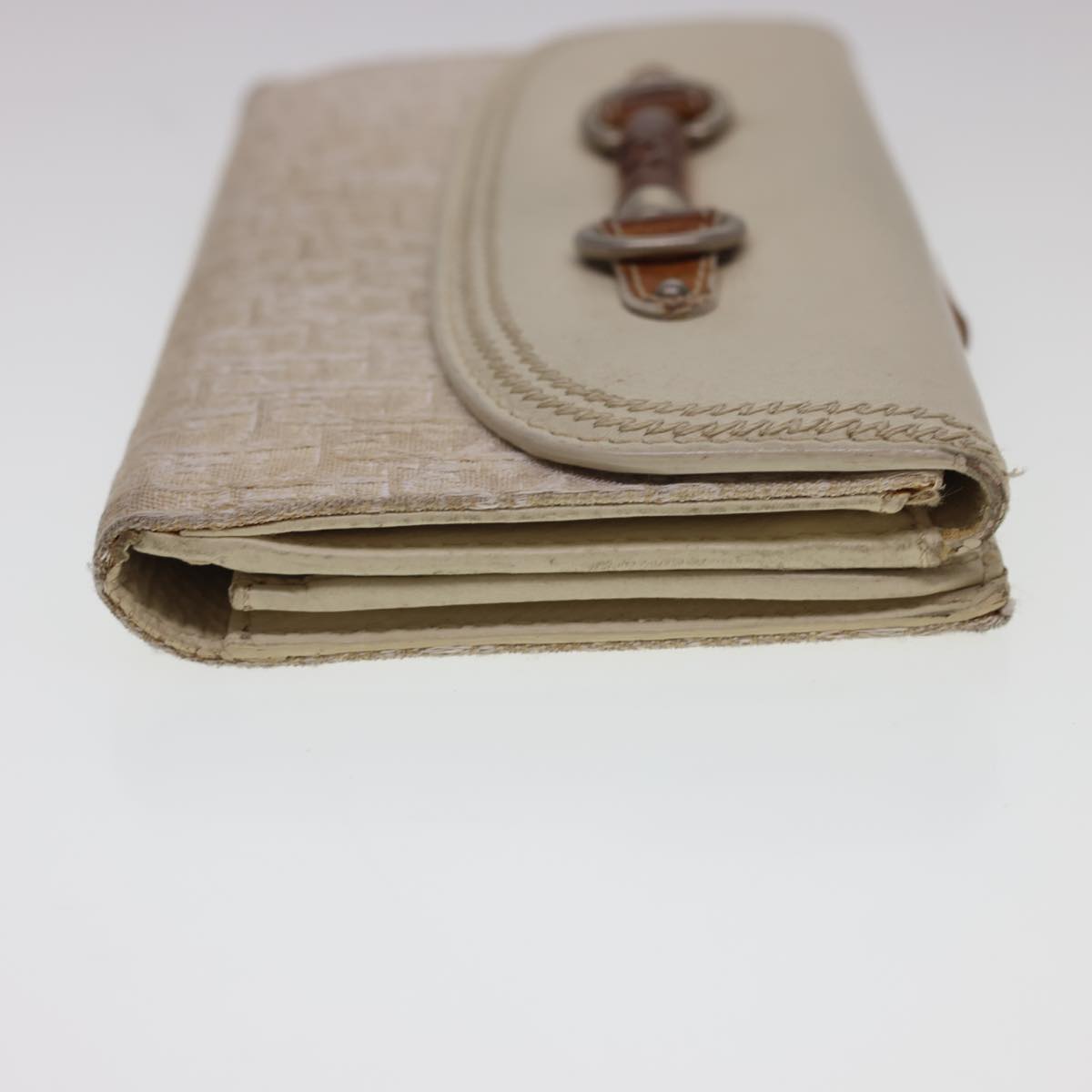 Christian Dior Trotter Canvas Long Wallet Beige 02-LU-0067 Auth yb069