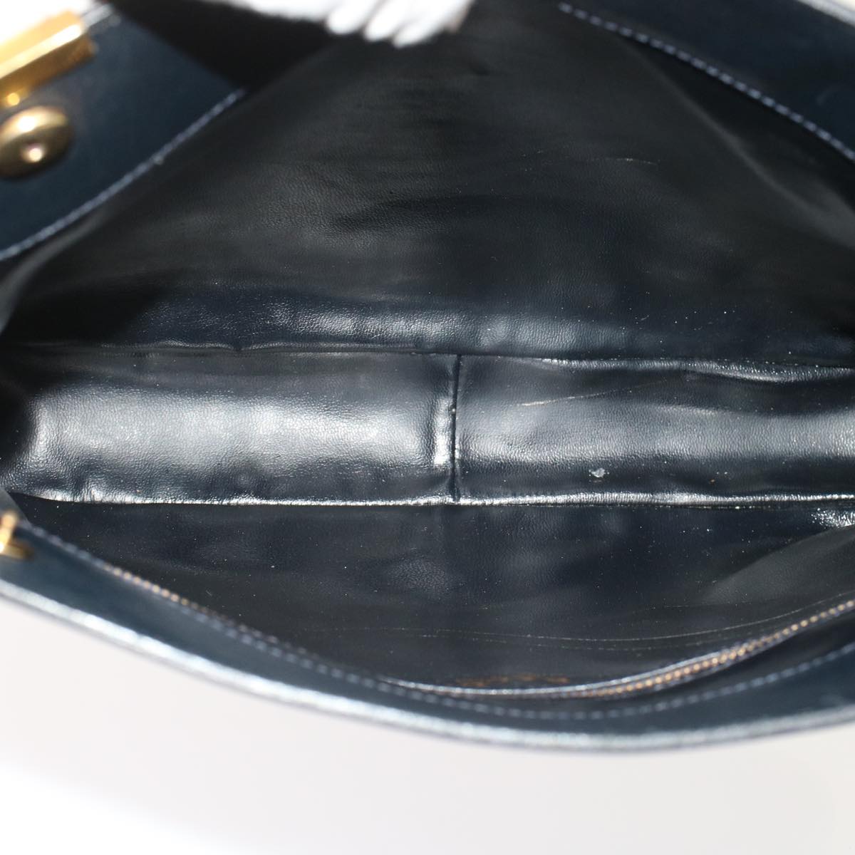 BALLY Shoulder Bag PVC Leather Black Auth yb283