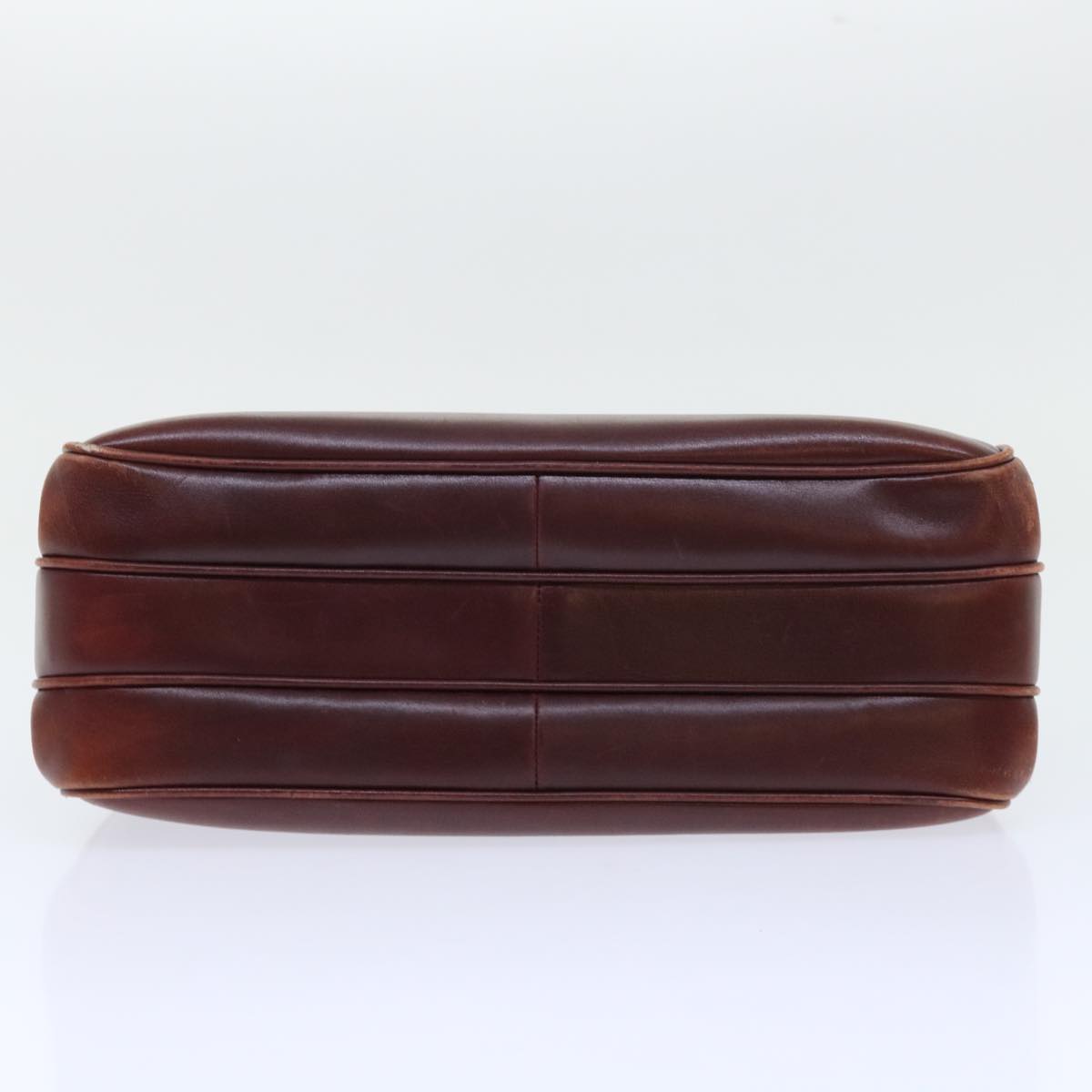 BALLY Hand Bag Leather Brown Auth yb293