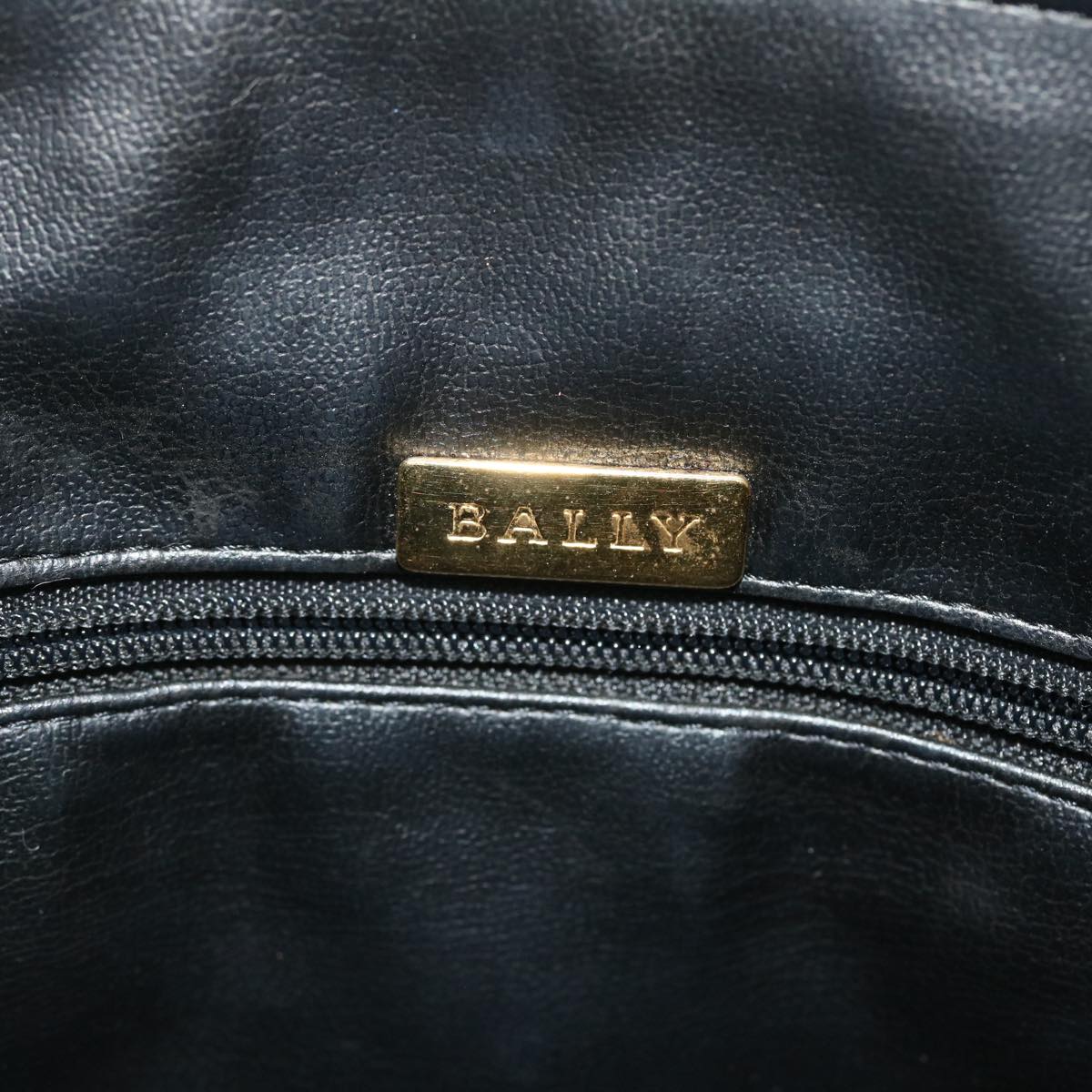 BALLY Hand Bag Leather Green Auth yb354