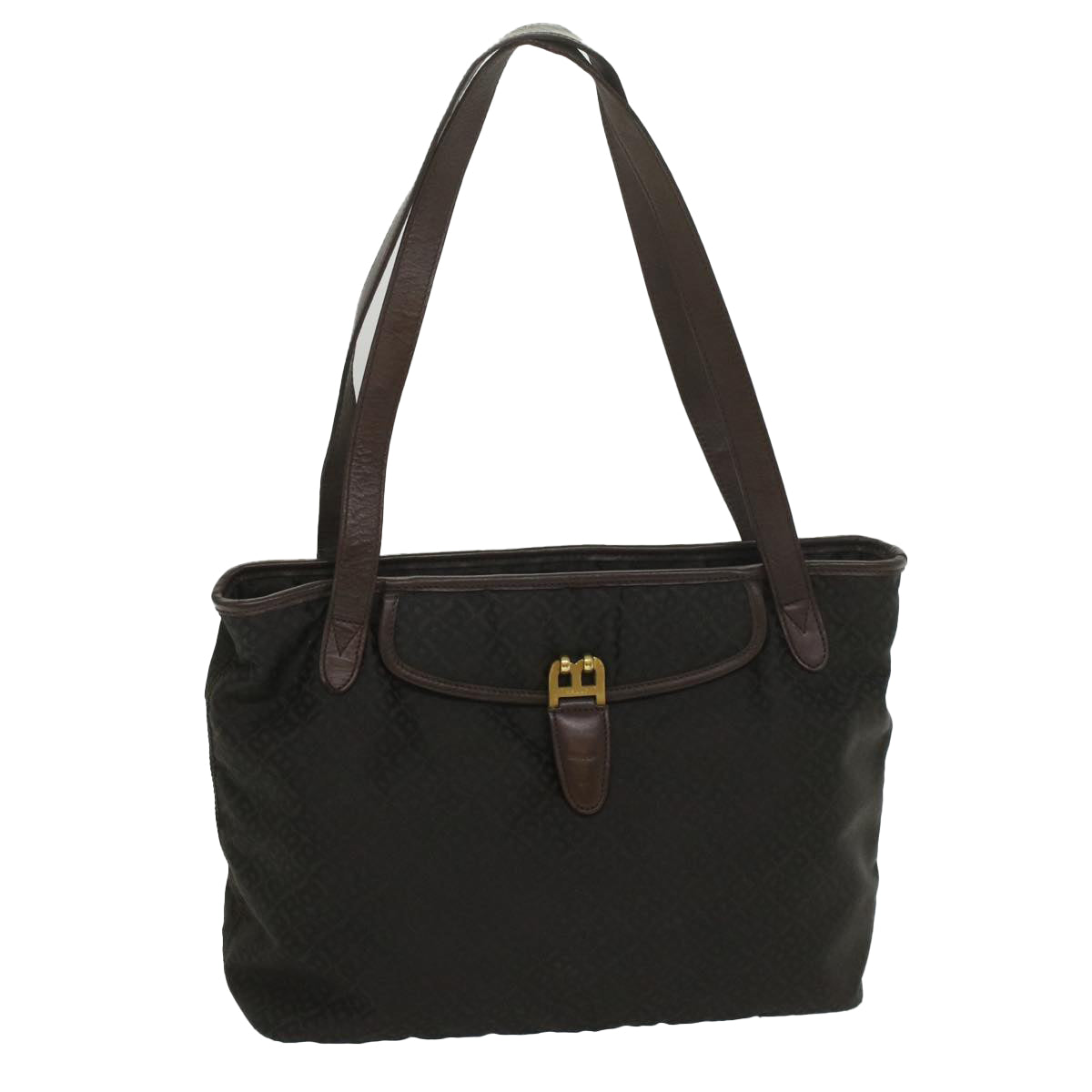 BALLY Tote Bag Nylon Brown Auth yb385