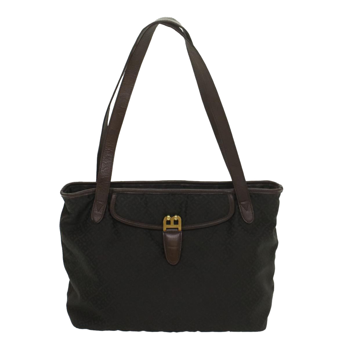 BALLY Tote Bag Nylon Brown Auth yb385