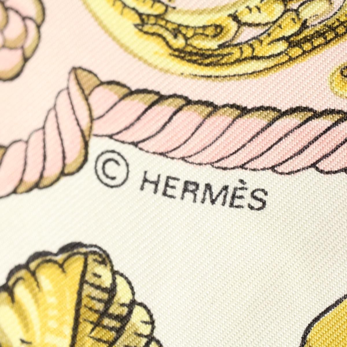 HERMES Carre 90 LVDOVICVS MAGNVS Scarf Silk Pink Auth yb392