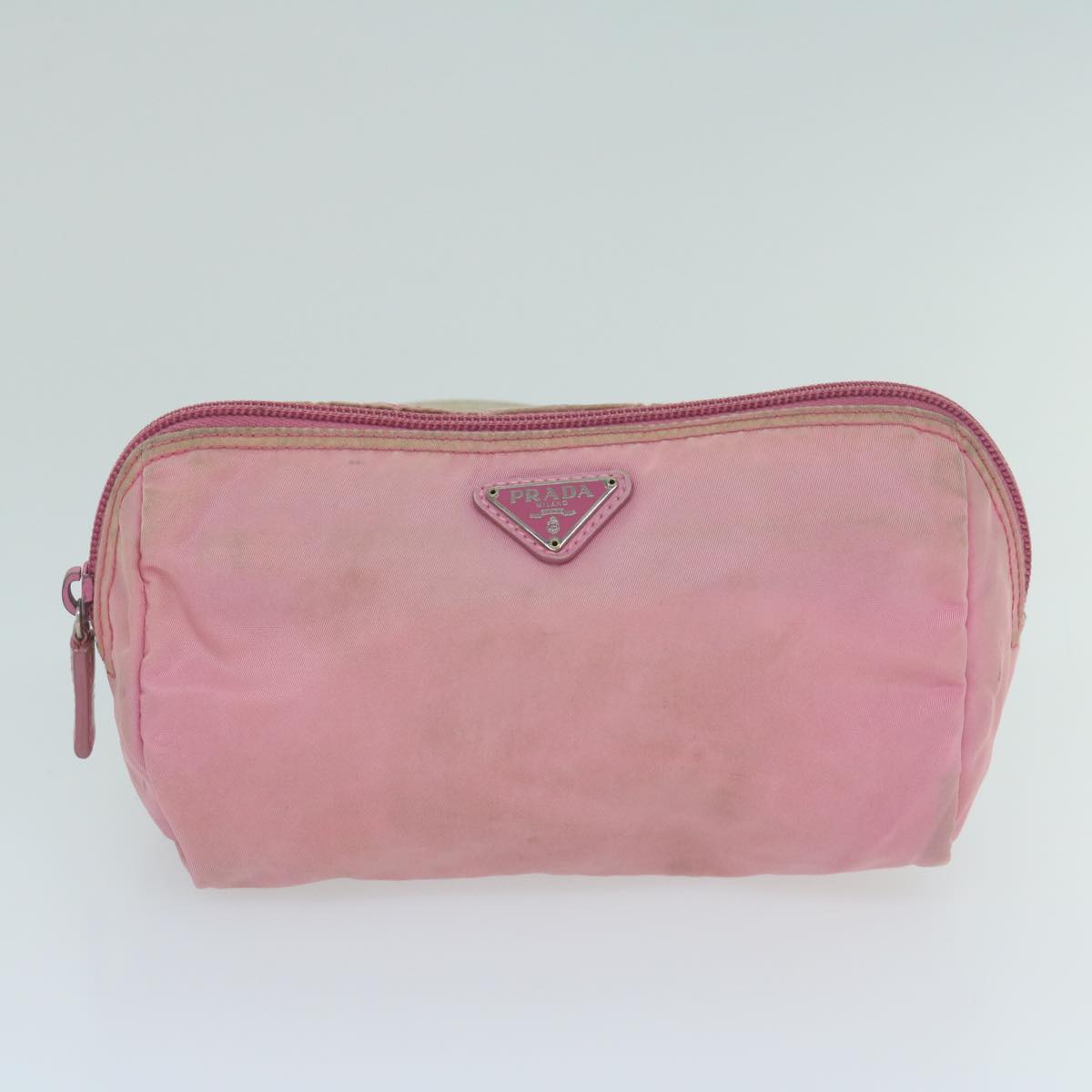 PRADA Pouch Nylon 2Set Black Pink Auth yb416