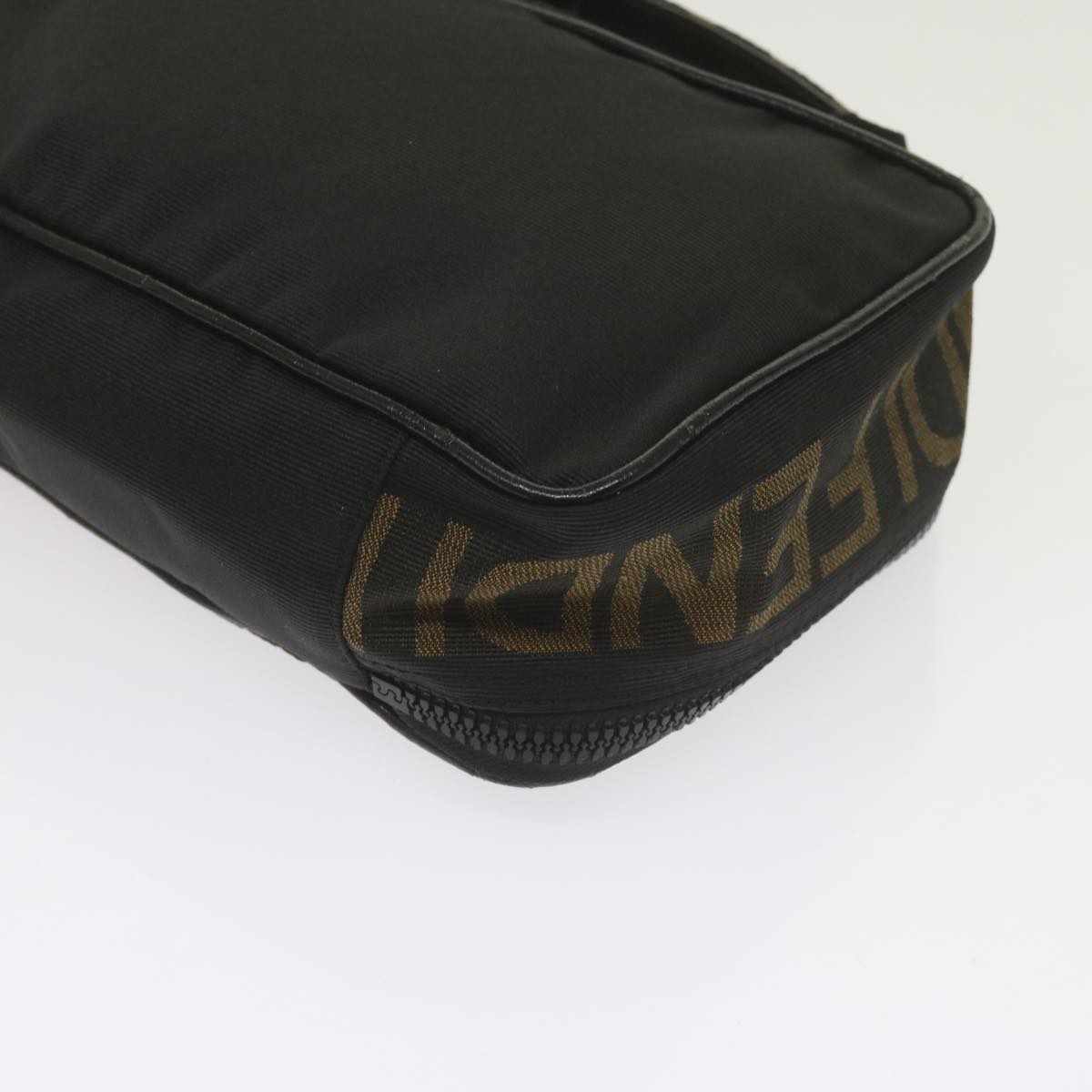 FENDI Vanity Cosmetic Pouch Nylon Black Auth yb437