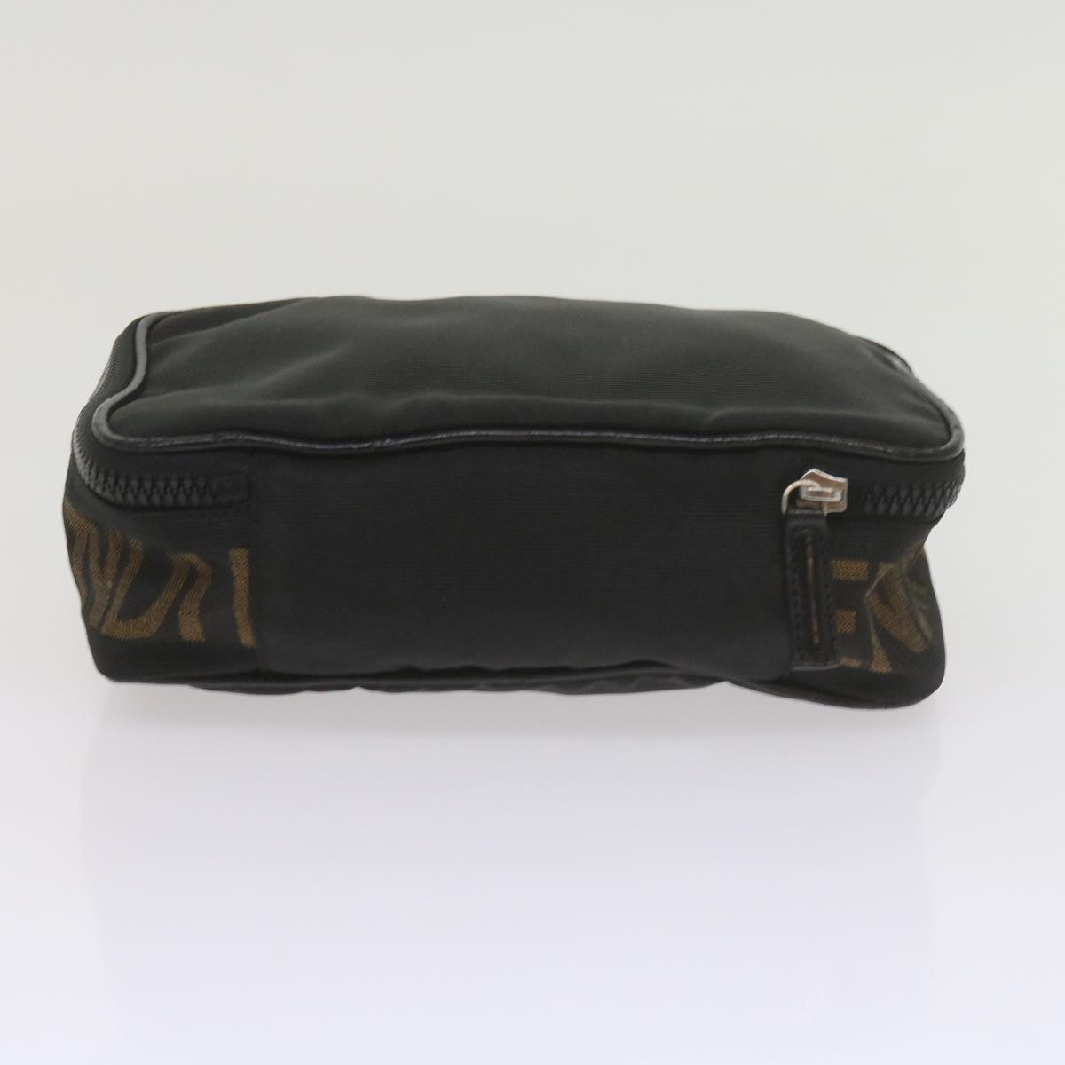 FENDI Vanity Cosmetic Pouch Nylon Black Auth yb437