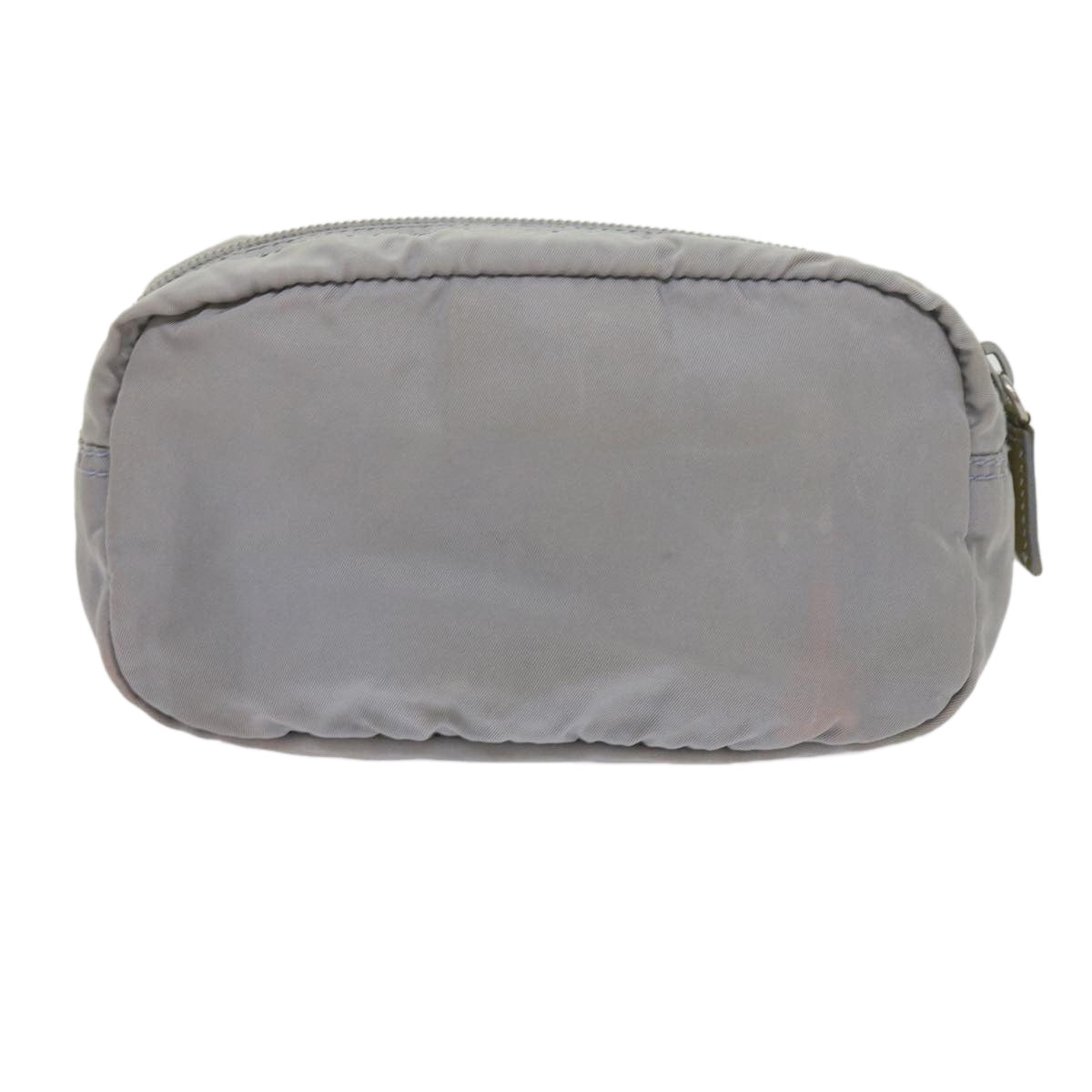 PRADA Pouch Nylon Gray Auth yb446