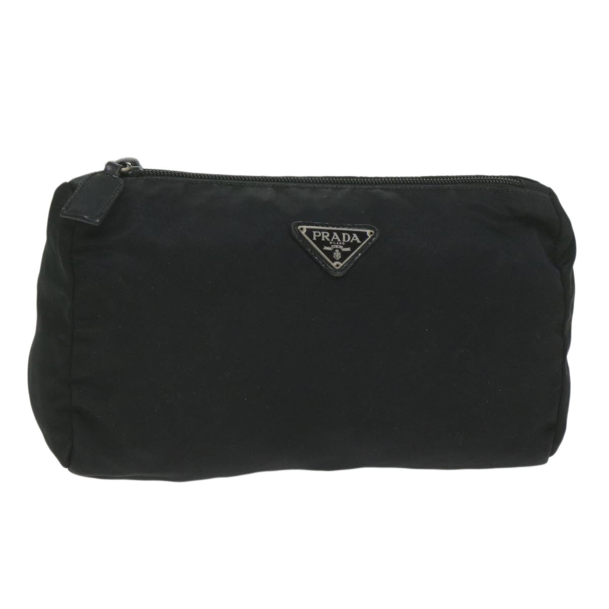 PRADA Pouch Nylon Black Auth yb453