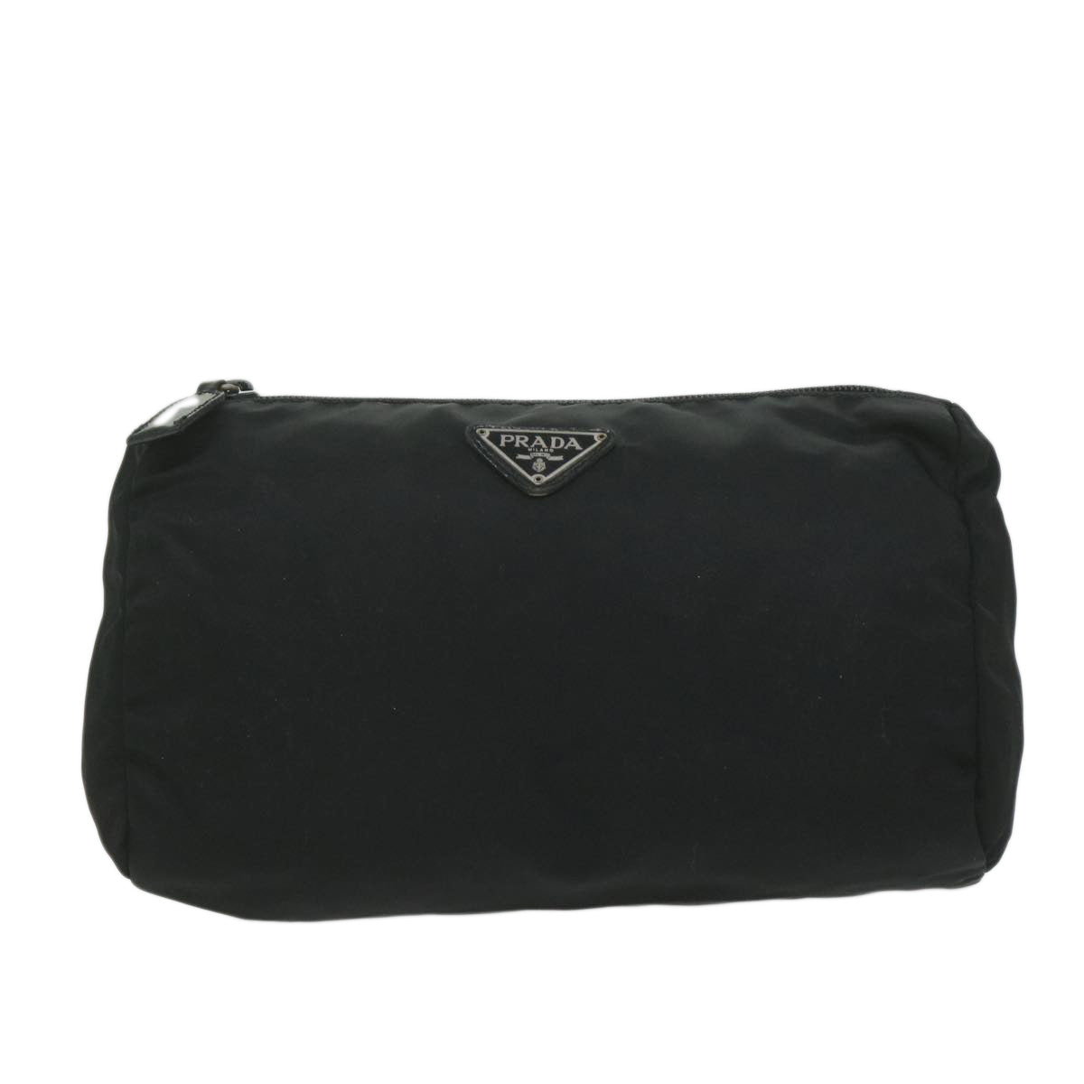 PRADA Pouch Nylon Black Auth yb453