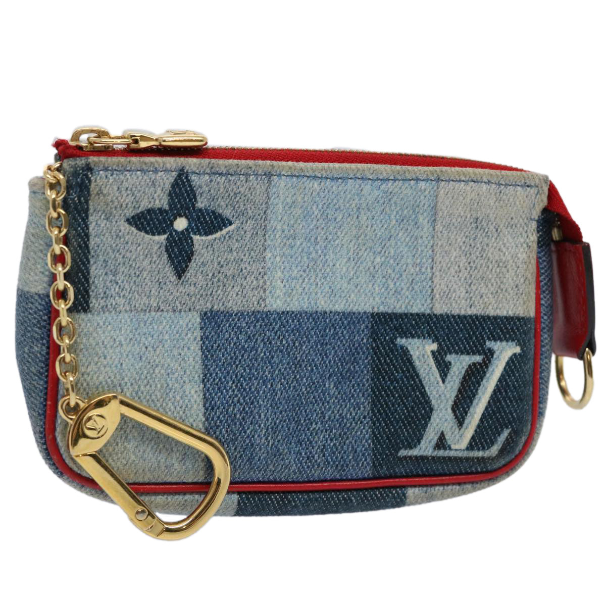 LOUIS VUITTON Monogram Denim Mini Pochette Accessoires Blue M68760 LV Auth yb455