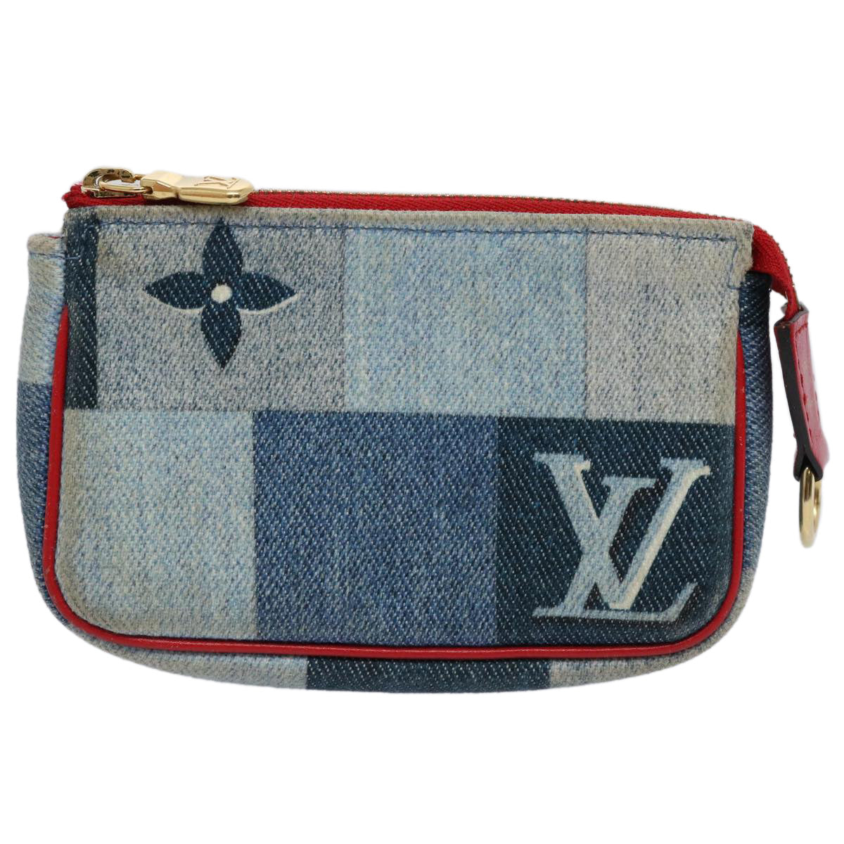 LOUIS VUITTON Monogram Denim Mini Pochette Accessoires Blue M68760 LV Auth yb455