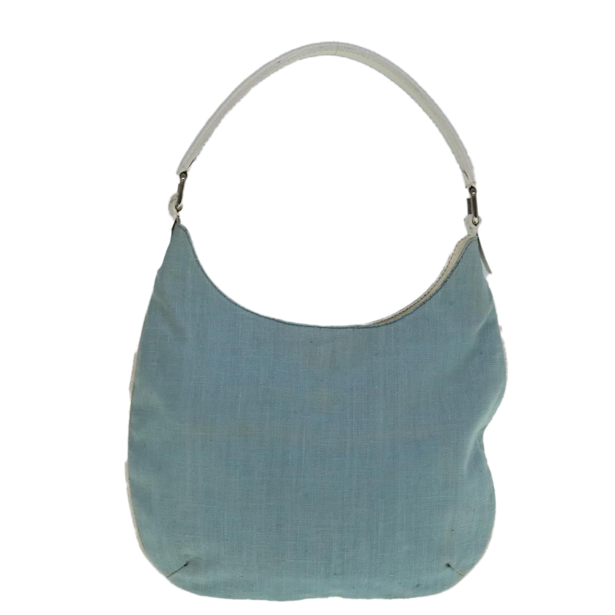 FENDI Shoulder Bag Canvas Light Blue Auth yb467