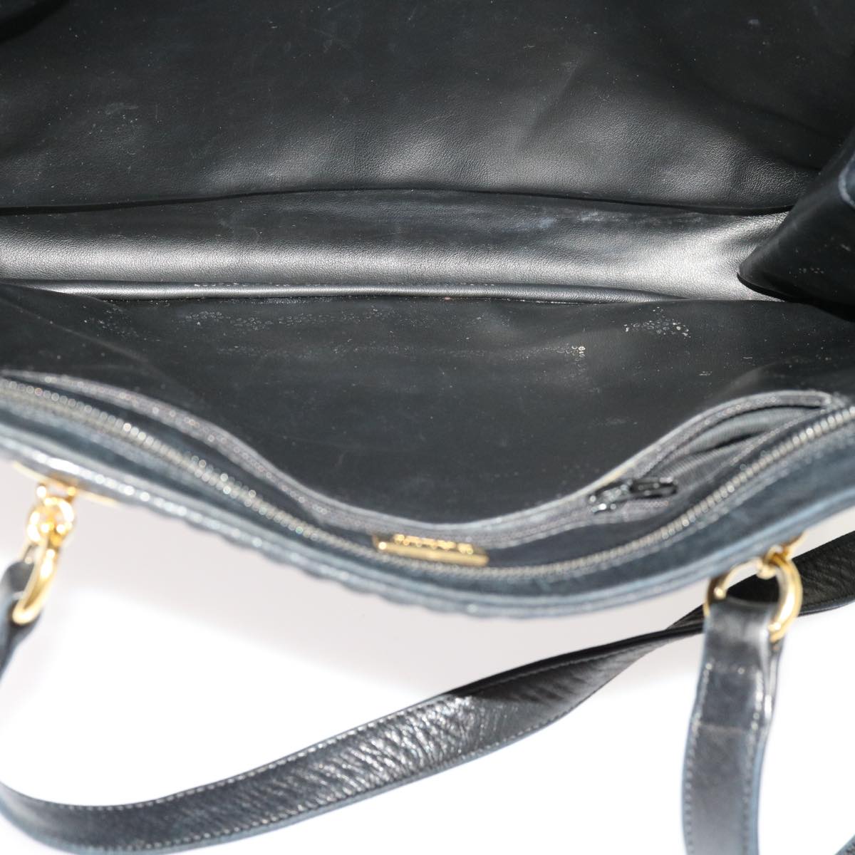 BALLY Shoulder Bag Leather Black Auth yb483