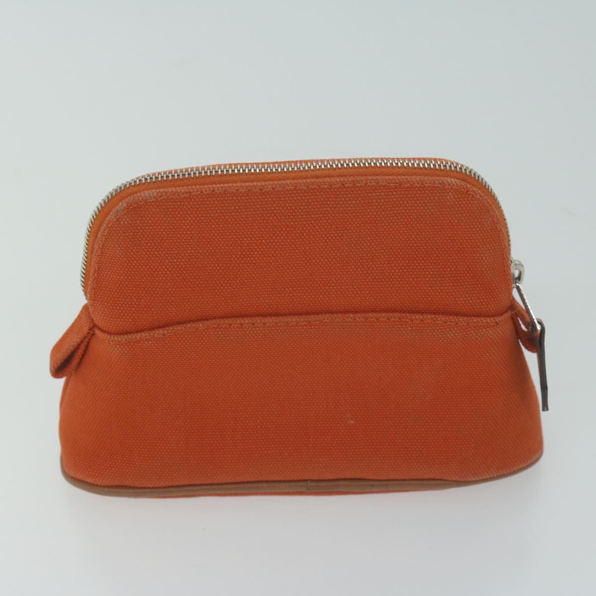 HERMES Pouch Canvas 5Set Black Brown Orange Auth yb490