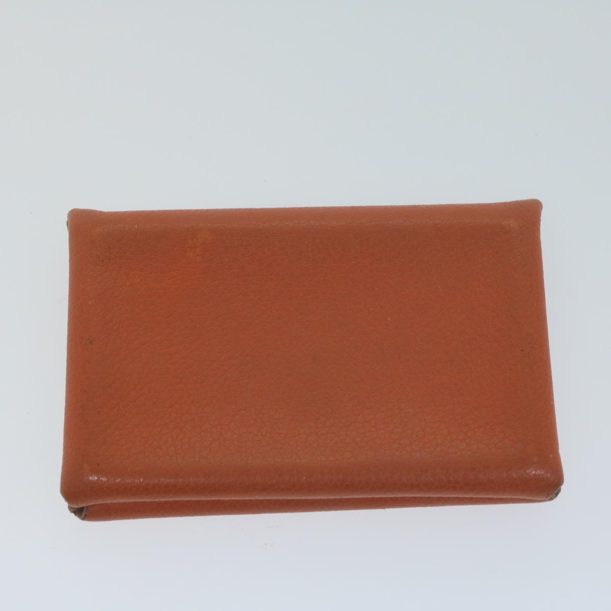 HERMES Wallet Leather 2Set Brown Orange Auth yb496