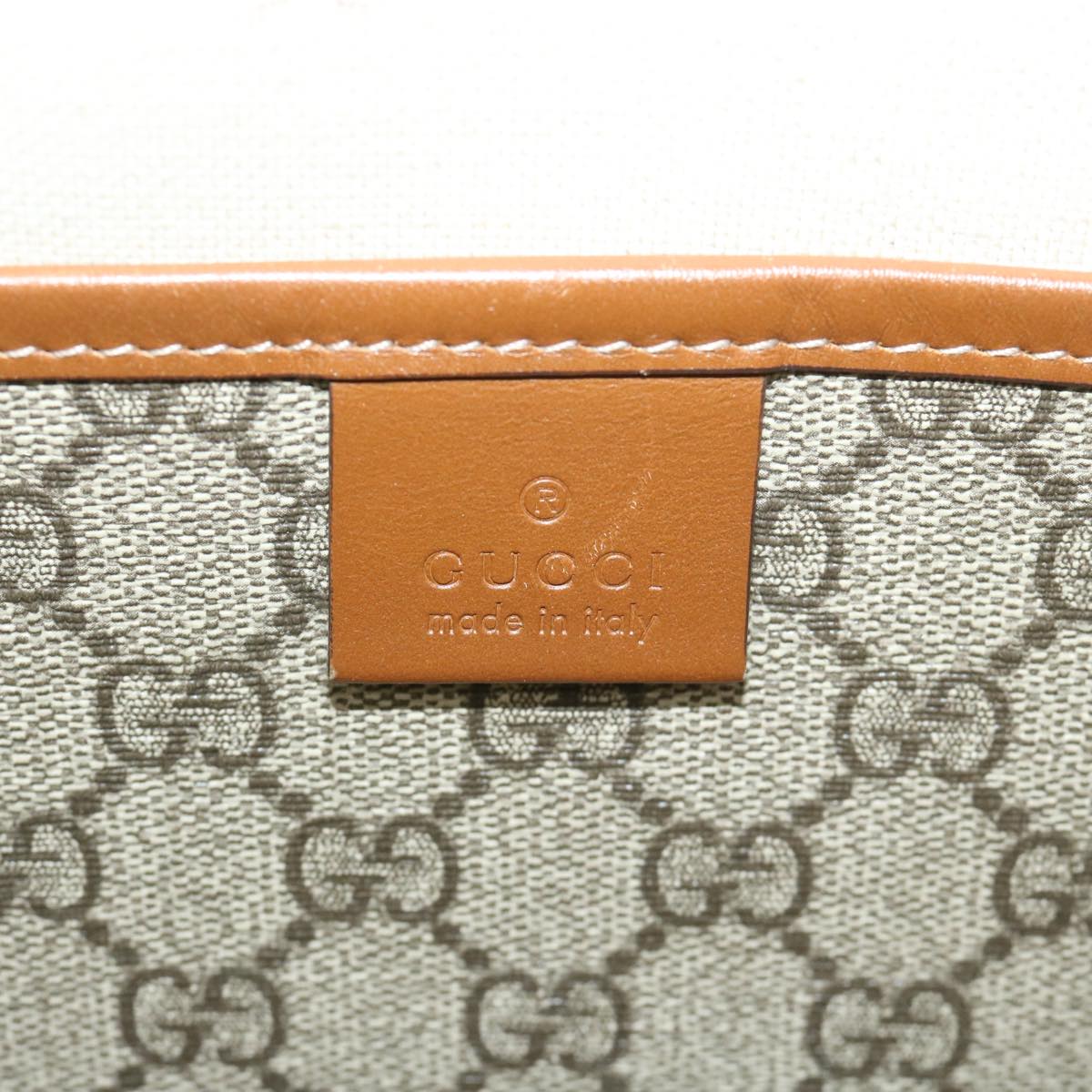 GUCCI GG Supreme Tote Bag PVC Beige 211134 Auth yb504