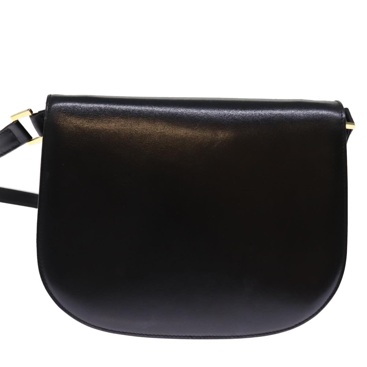 BALLY Shoulder Bag Leather Black Auth yb566