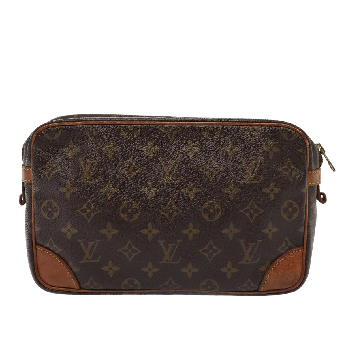 LOUIS VUITTON Monogram Compiegne 28 Clutch Bag M51845 LV Auth yb578