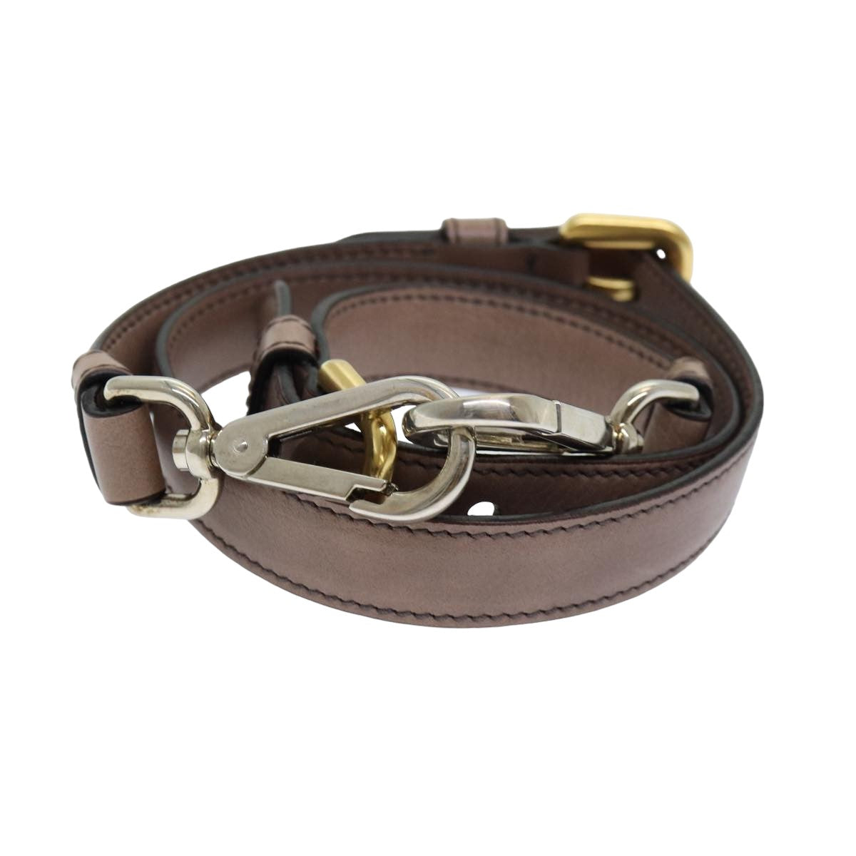 PRADA Adjustable Shoulder Strap Leather 25.2""""""""-29.1"""""""" Pink Auth yb593