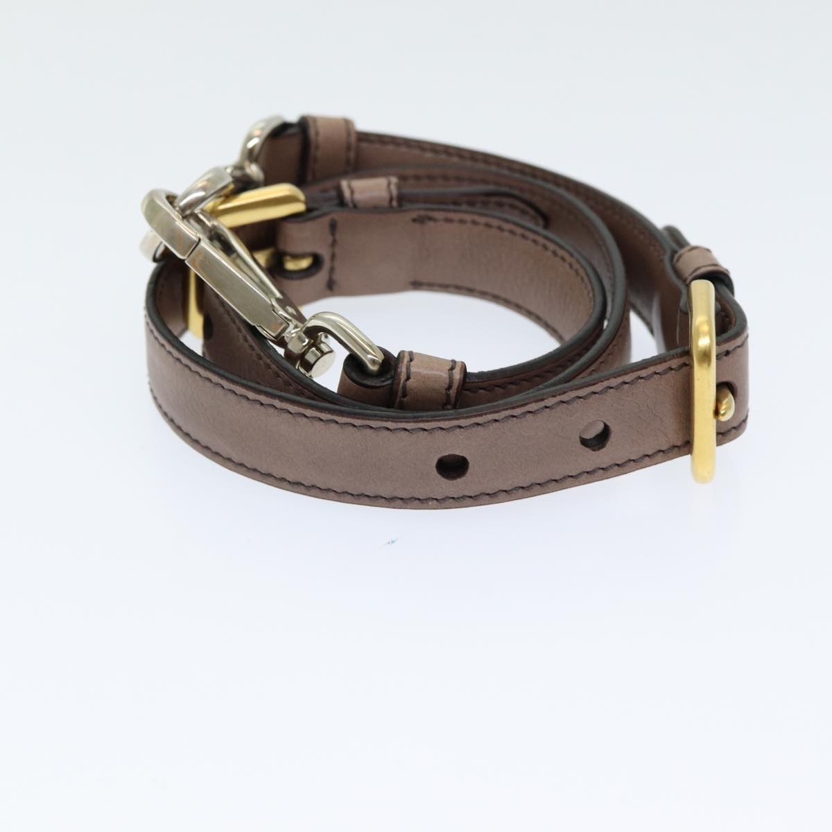 PRADA Adjustable Shoulder Strap Leather 25.2""""""""-29.1"""""""" Pink Auth yb593