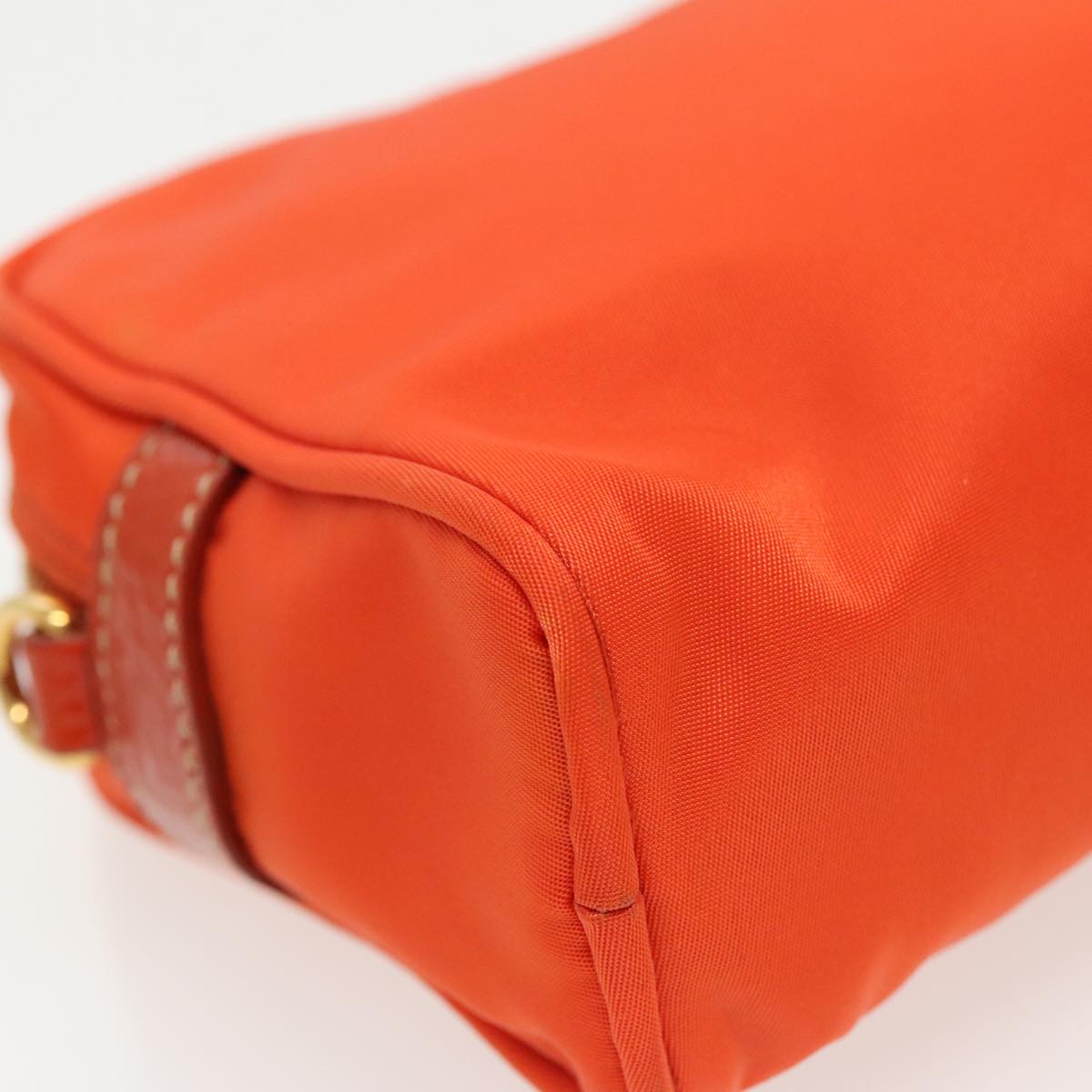 PRADA Pouch Nylon Orange Auth yb697