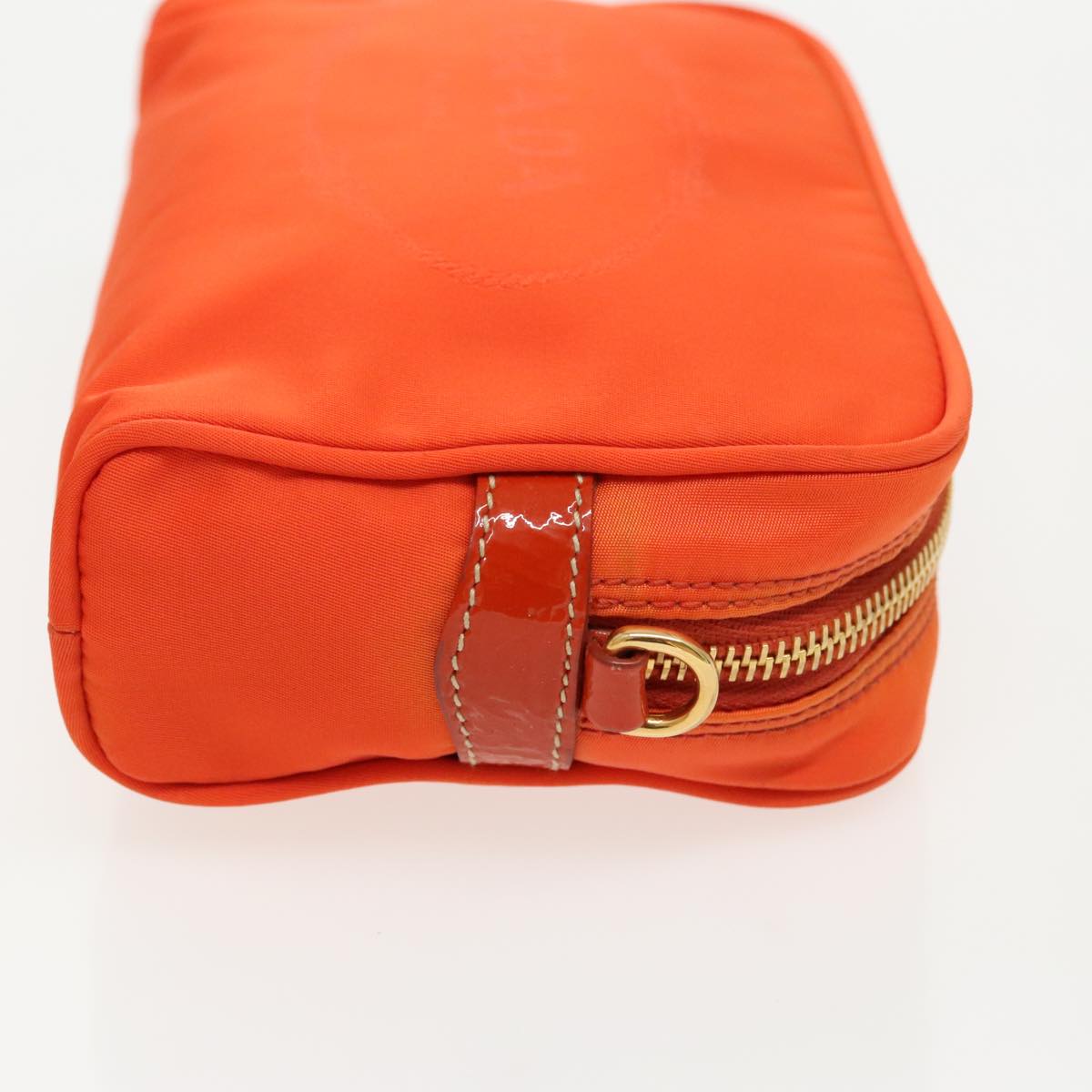 PRADA Pouch Nylon Orange Auth yb697