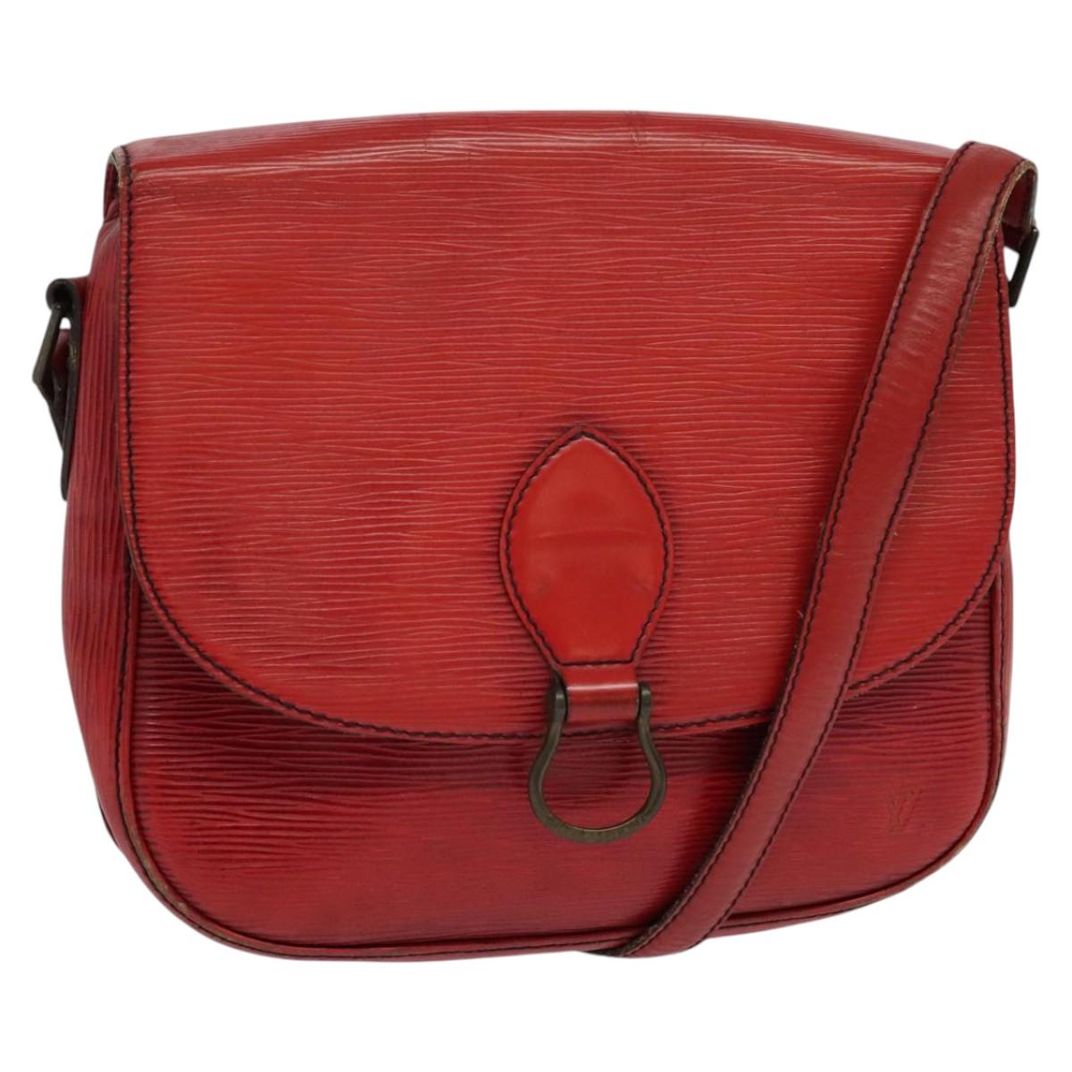 LOUIS VUITTON Epi Saint Cloud GM Shoulder Bag Red M52197 LV Auth yb724