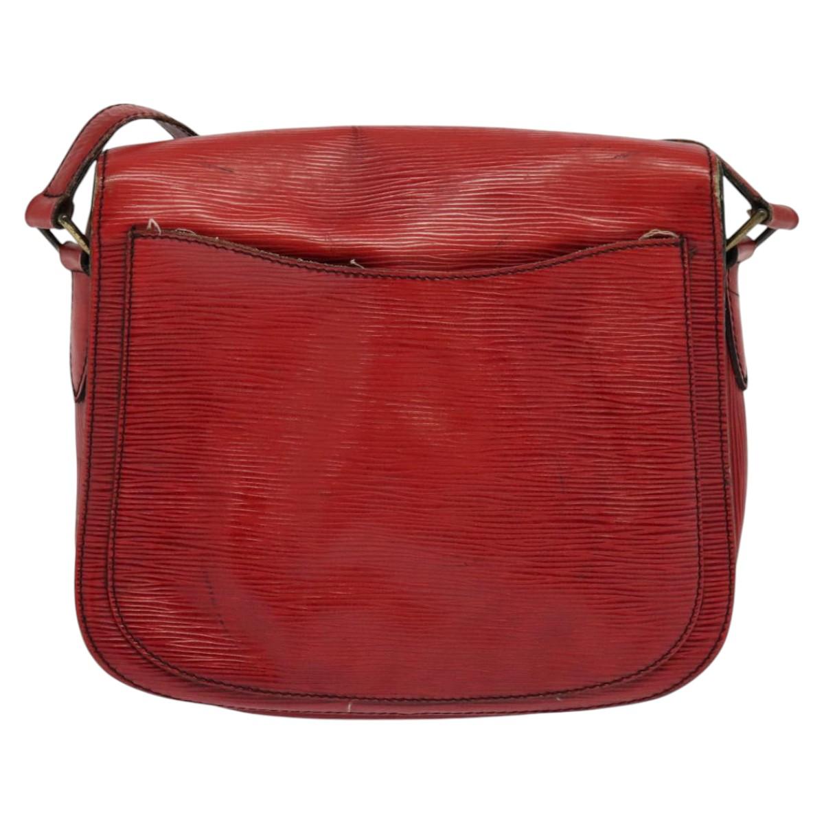 LOUIS VUITTON Epi Saint Cloud GM Shoulder Bag Red M52197 LV Auth yb724