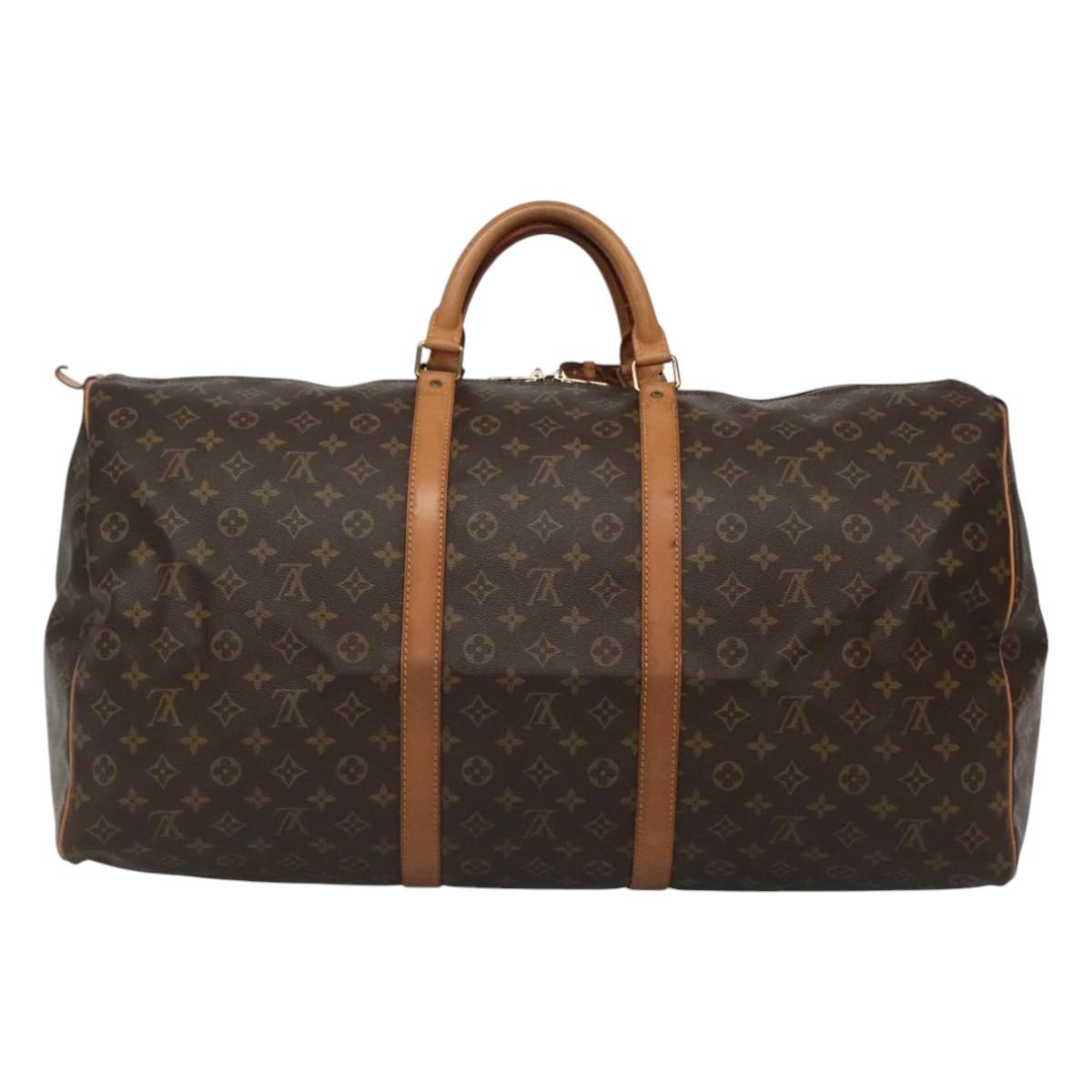 LOUIS VUITTON Monogram Keepall 60 Boston Bag M41422 LV Auth yb776