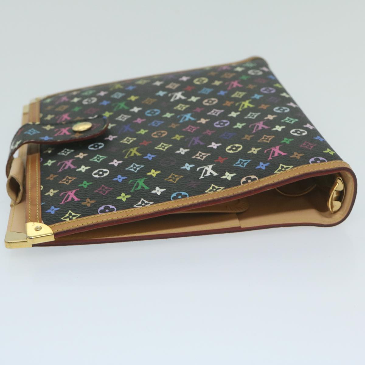 LOUIS VUITTON Multicolor Agenda GM Day Planner Cover Black R20893 Auth yk10093A