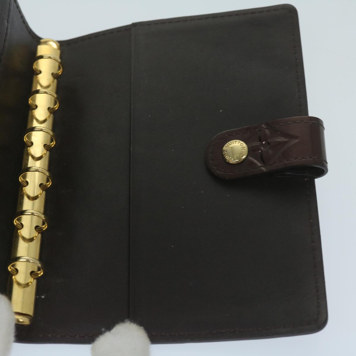 LOUIS VUITTON Monogram Vernis Agenda PM Day Planner Amarante R21026 Auth yk10104