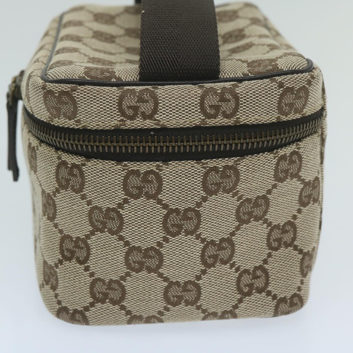 GUCCI GG Canvas Vanity Cosmetic Pouch Beige 106646 Auth yk10132