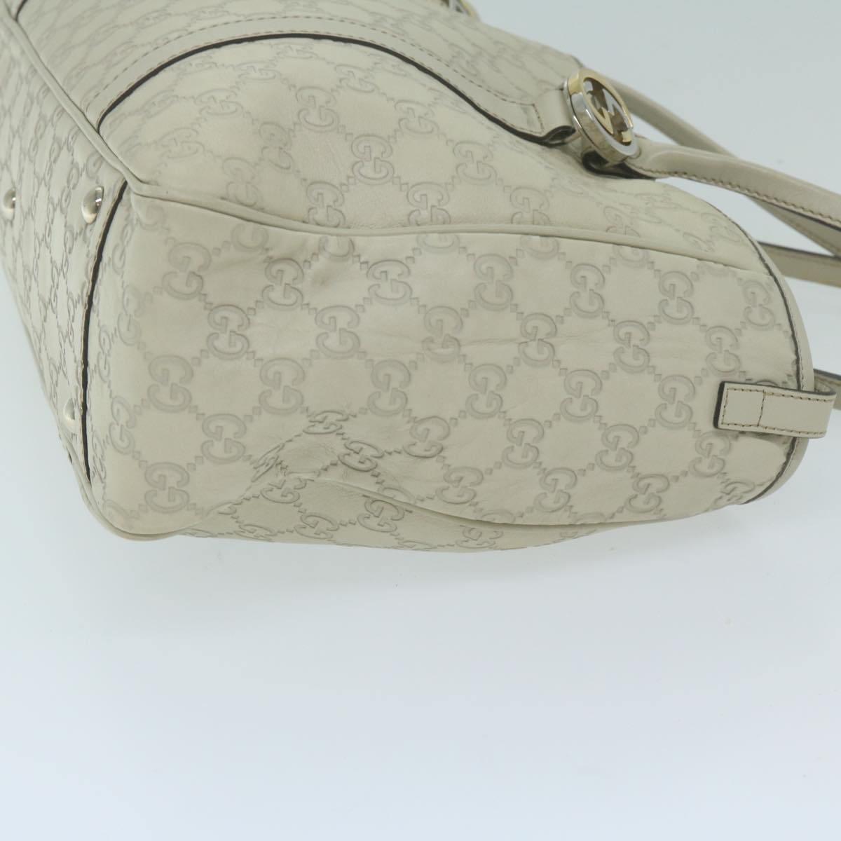 GUCCI GG Canvas Guccissima GG Twins Tote Bag White 232957 Auth yk10150