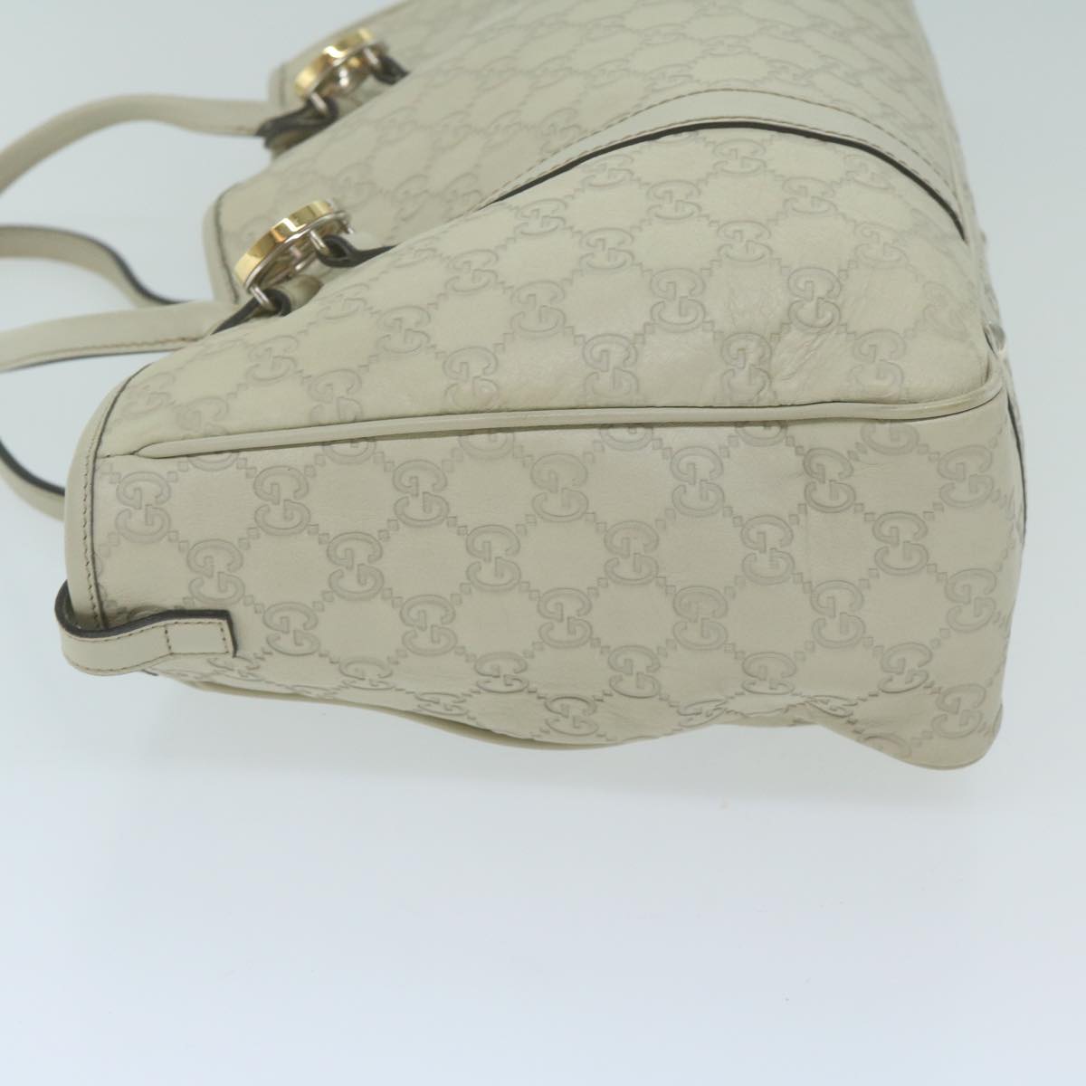 GUCCI GG Canvas Guccissima GG Twins Tote Bag White 232957 Auth yk10150