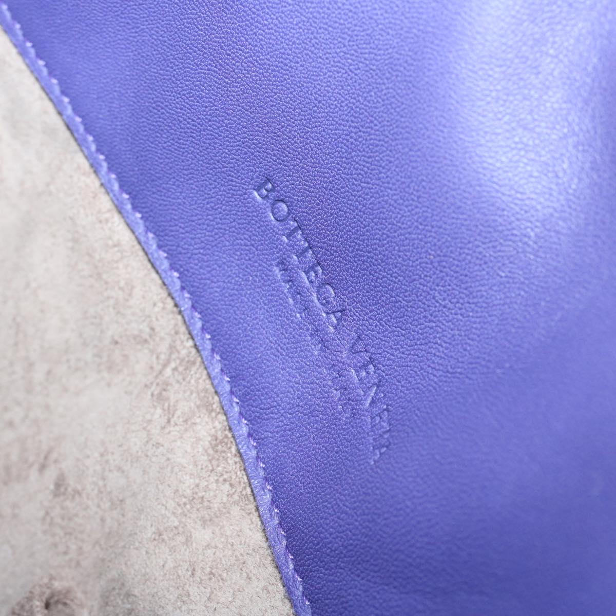 BOTTEGAVENETA INTRECCIATO Tote Bag Leather Purple Auth yk10235